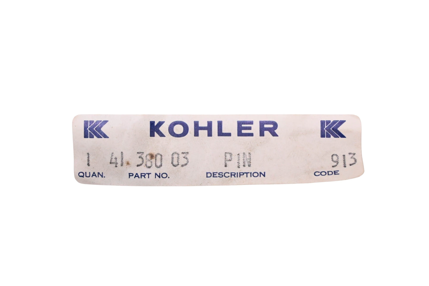 Kohler 41 380 03 Camshaft Pin NOS