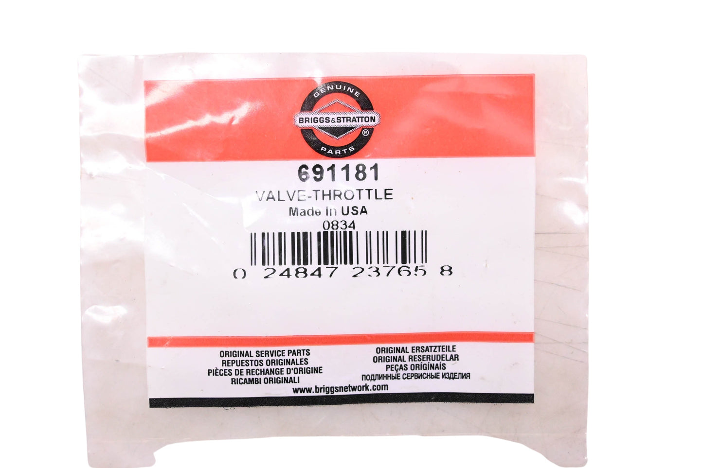 New OEM Briggs & Stratton 691181 Throttle Valve NOS