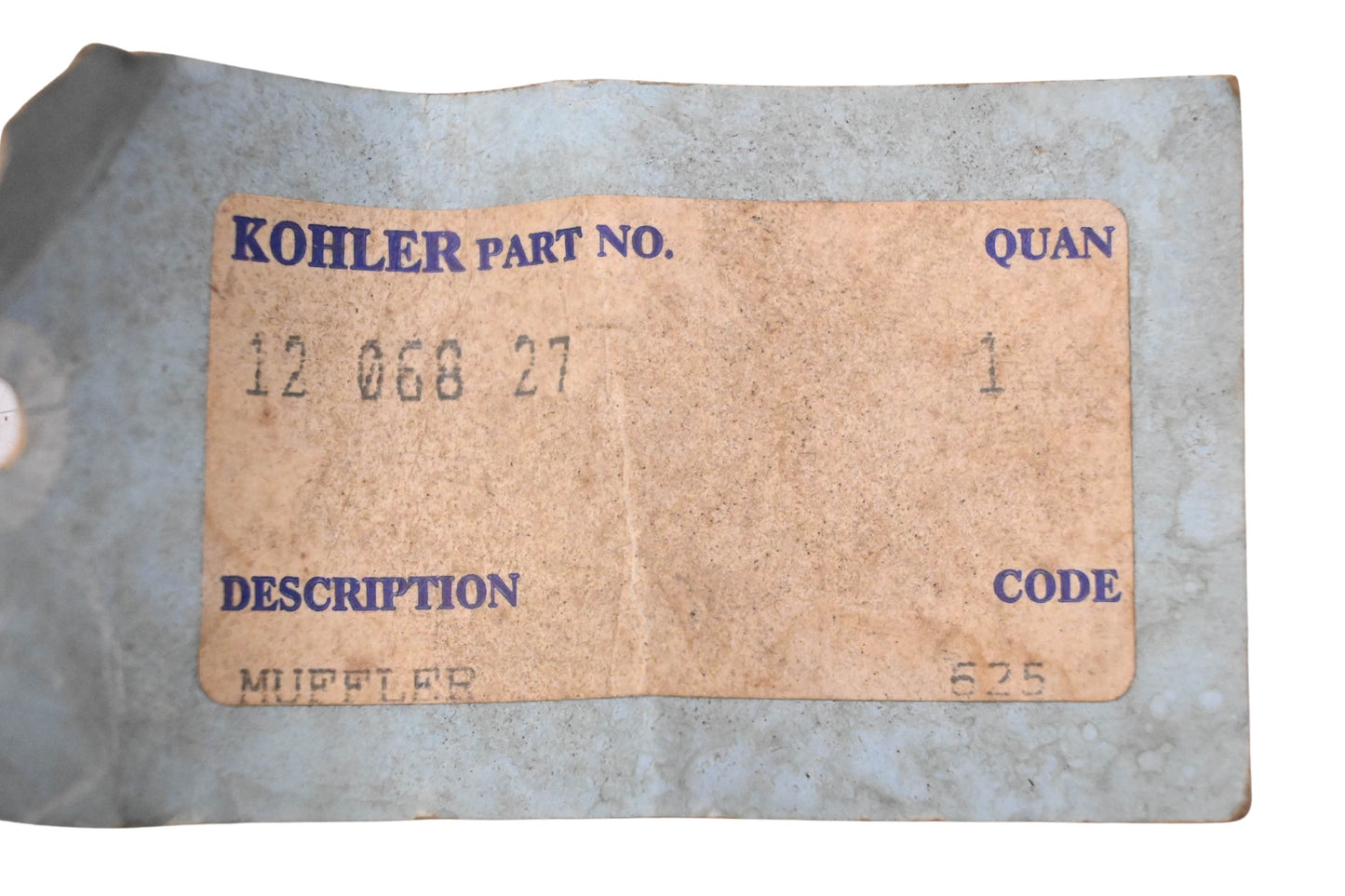 Kohler 12 068 27, 12 068 20-S Muffler Assembly NOS