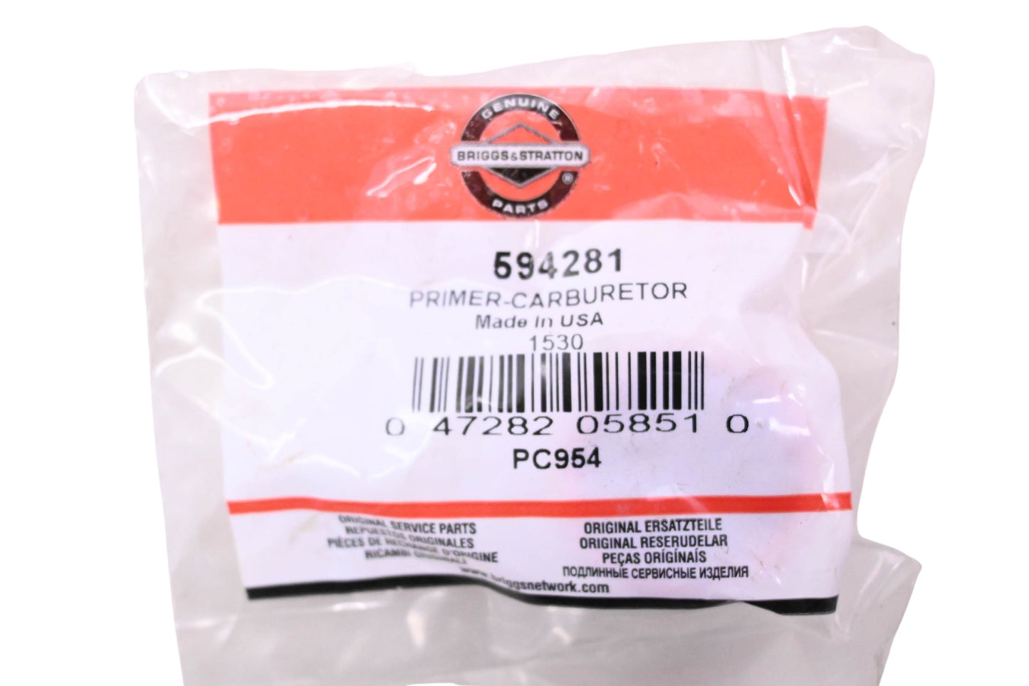 New OEM Briggs & Stratton 594281 Carburetor Primer Bulb NOS