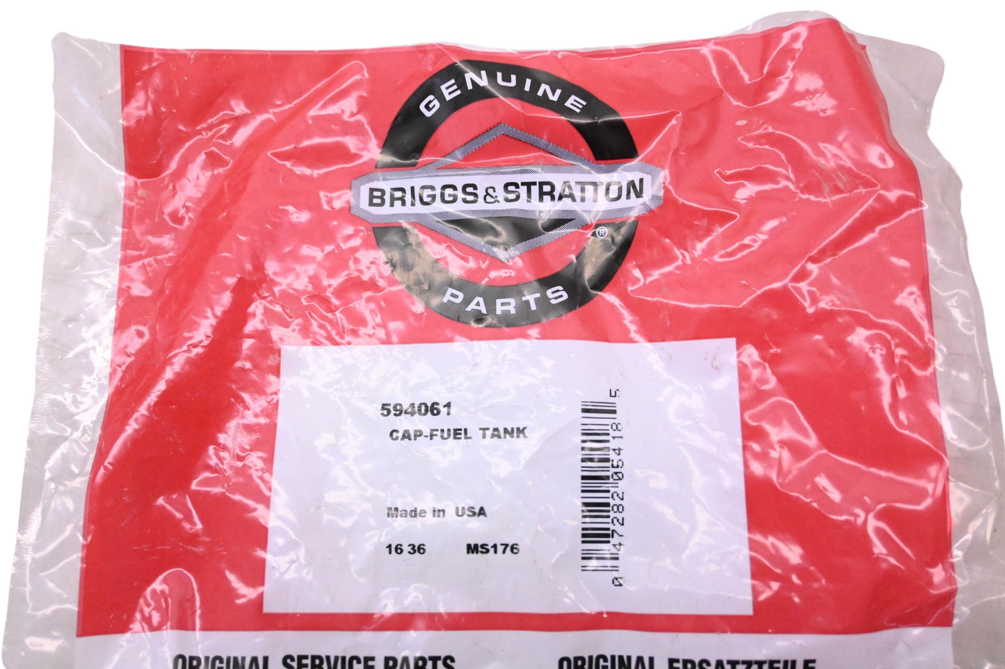 New OEM Briggs & Stratton 594061 Fuel Tank Cap Assembly NOS