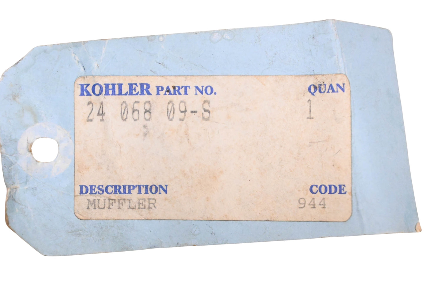 Kohler 24 068 09-S Starter Side Muffler NOS