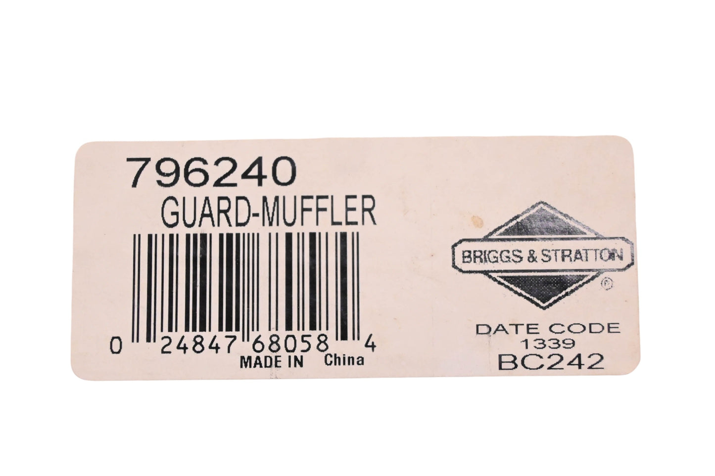 New OEM Briggs & Stratton 796240 Muffler Guard NOS