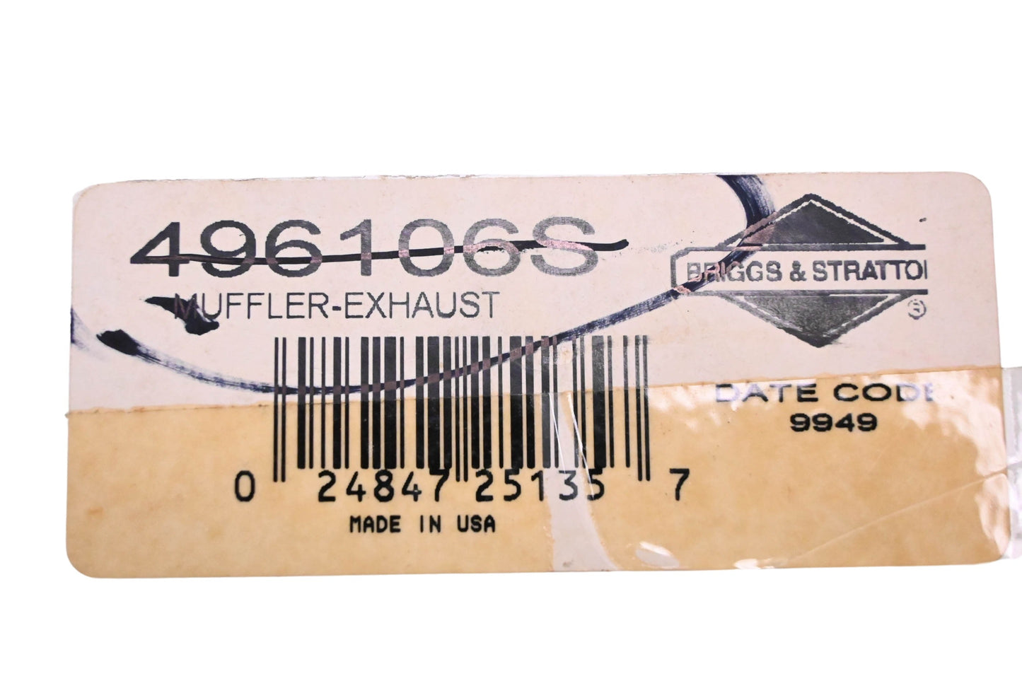 New OEM Briggs & Stratton 496106S Muffler Assembly Kit NOS