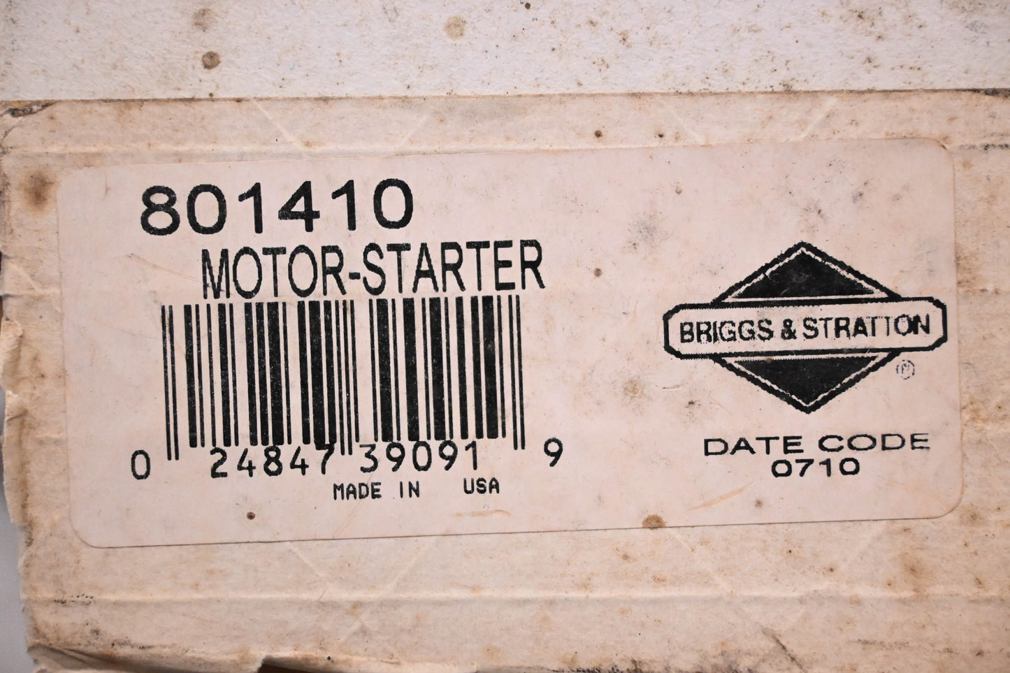 New OEM Briggs & Stratton 801410 Starter Motor Assembly NOS