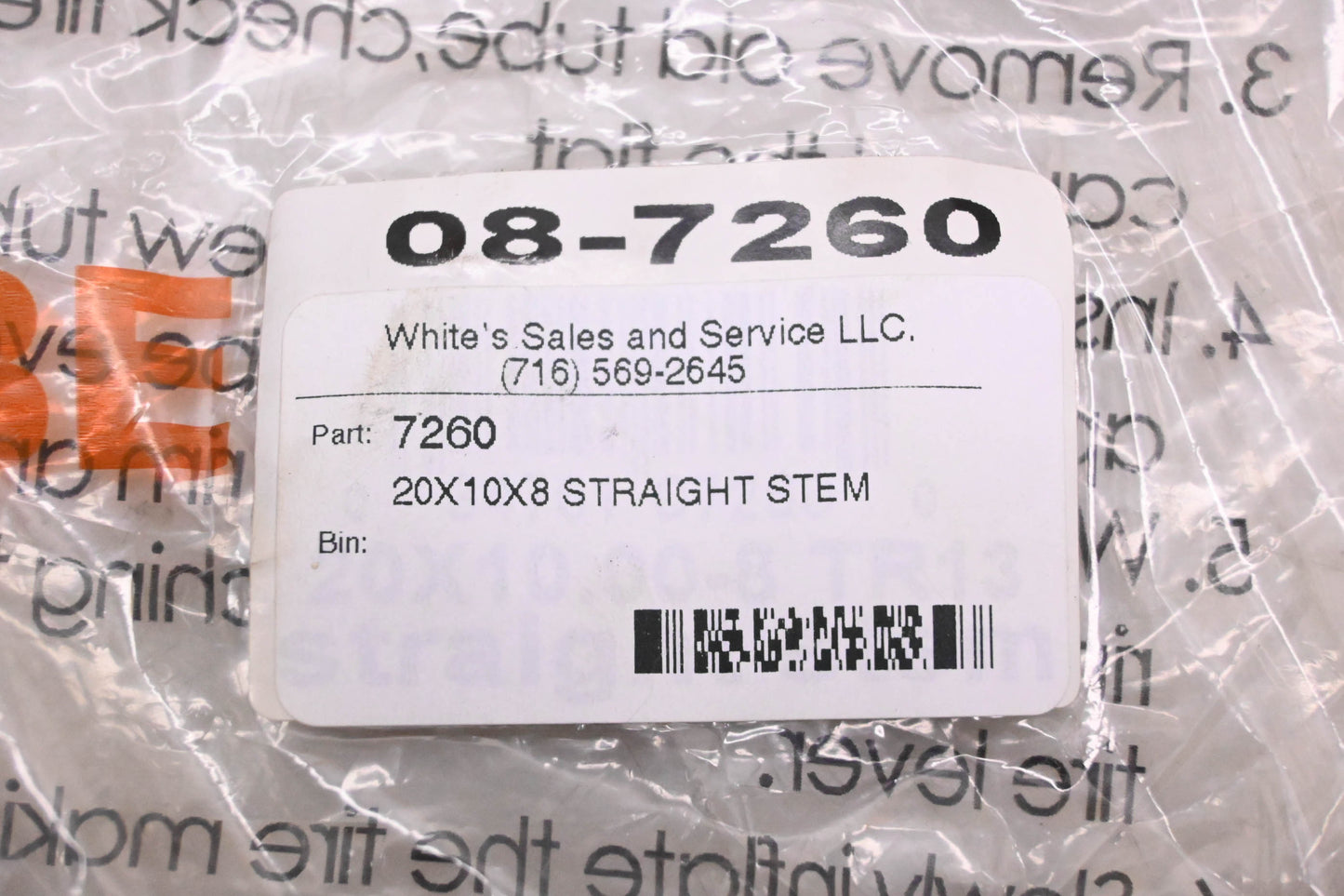 CST Tires 08-7260 20x10x8" Butyl Straight Stem Tire NOS