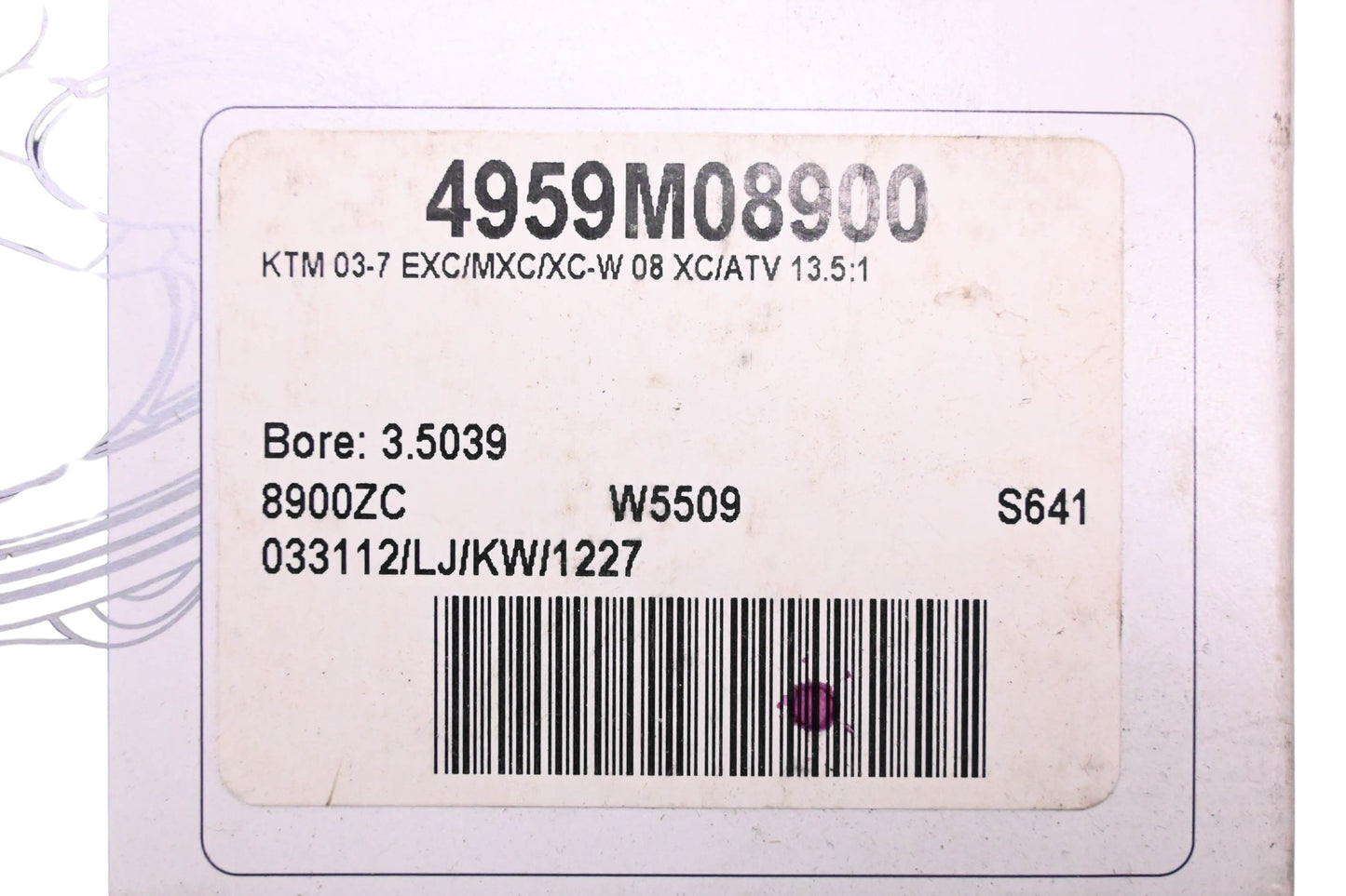 Wiseco 4959M08900 Piston Assembly Kit NOS