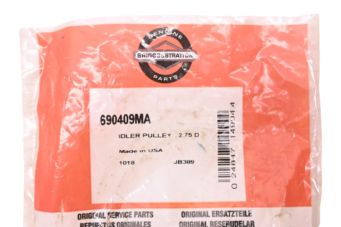 Briggs & Stratton 690409MA Flat Idler Pulley NOS