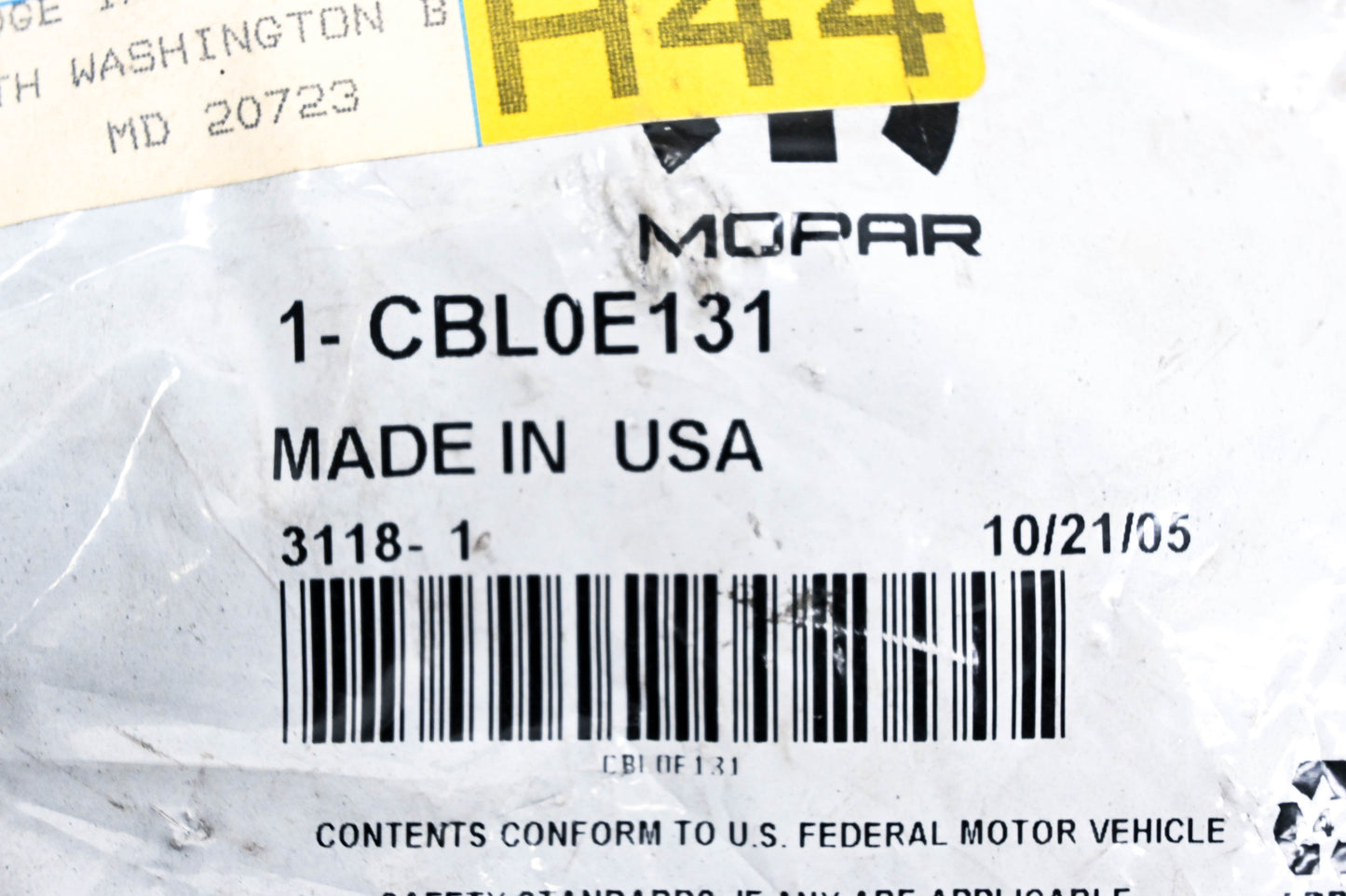Mopar CBL0E131 Water Shield Kit NOS