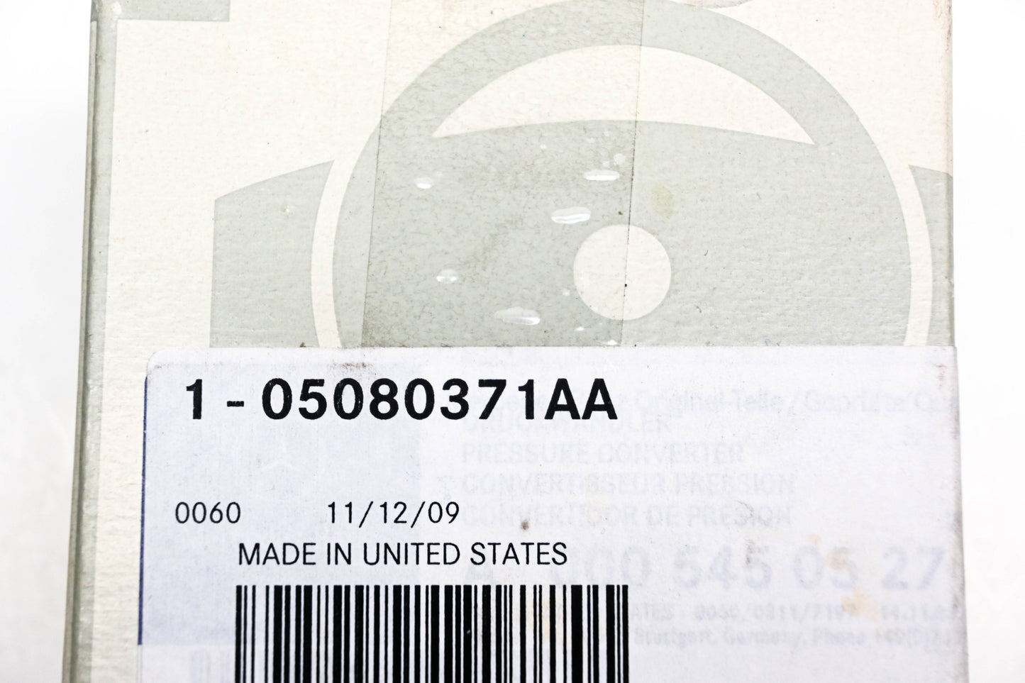 Mercedes 05080371AA, 5080371AA Turbocharger Bypass Valve Unit NOS