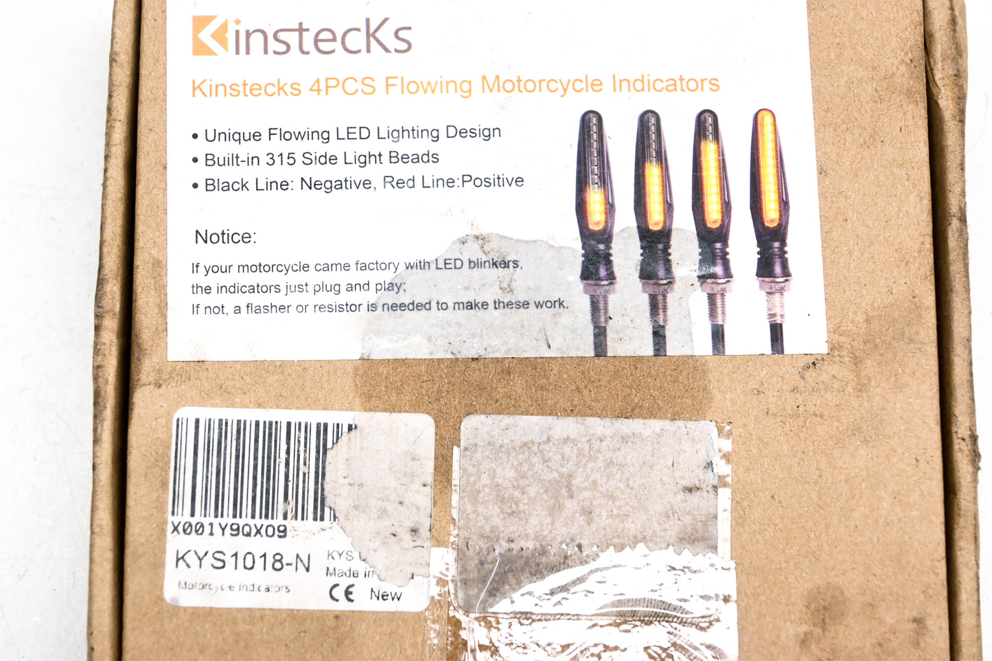 Kinstecks KYS1018-N Flowing Motorcycle LED Indicator Kit NOS