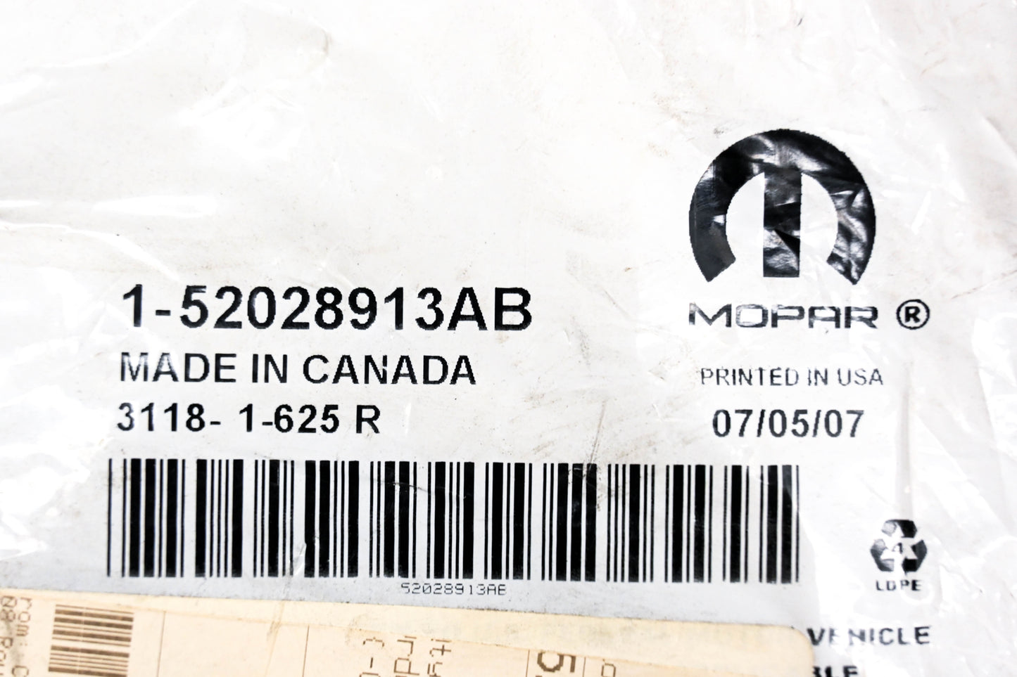 Mopar 52028913AB Air Seal NOS