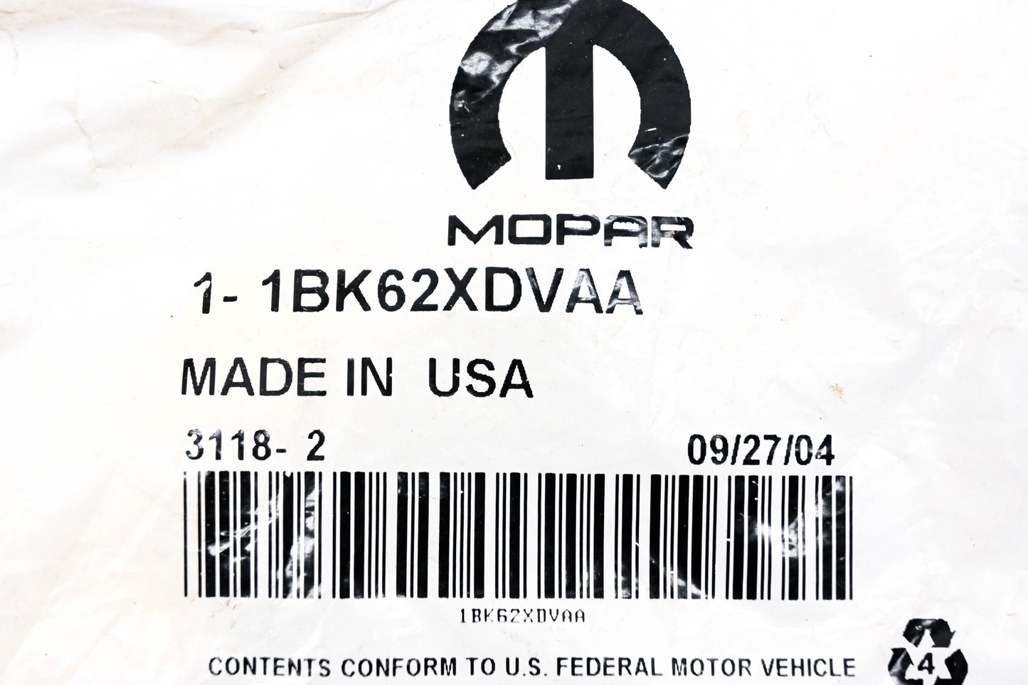 Mopar 1BK62XDVAA Right Door Lock Knob NOS