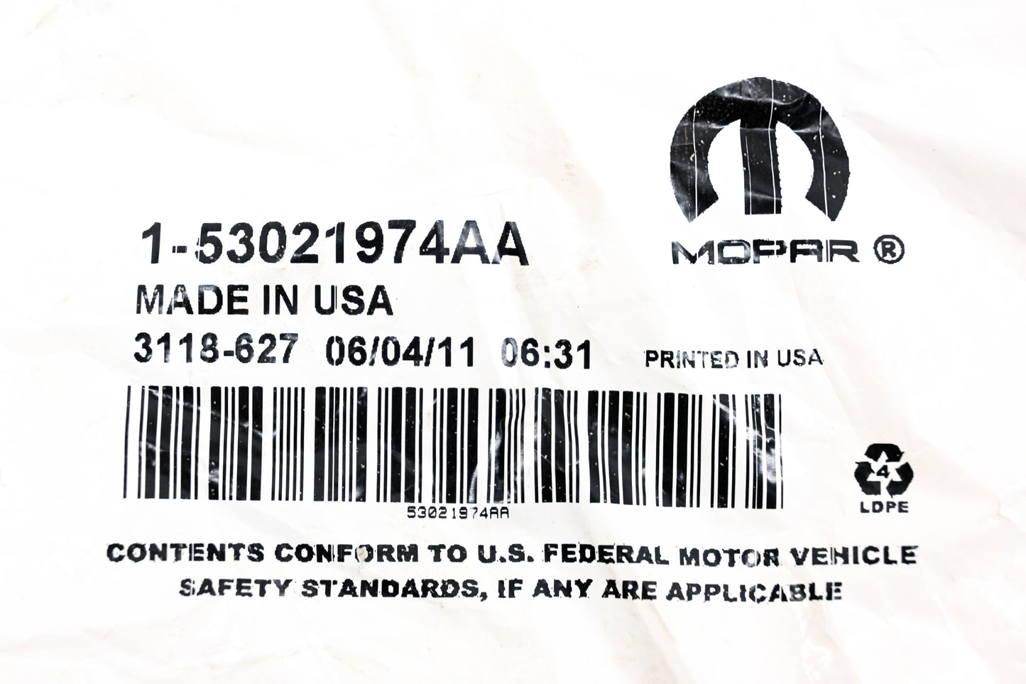 Mopar 53021974AA Valve Guide Seal NOS