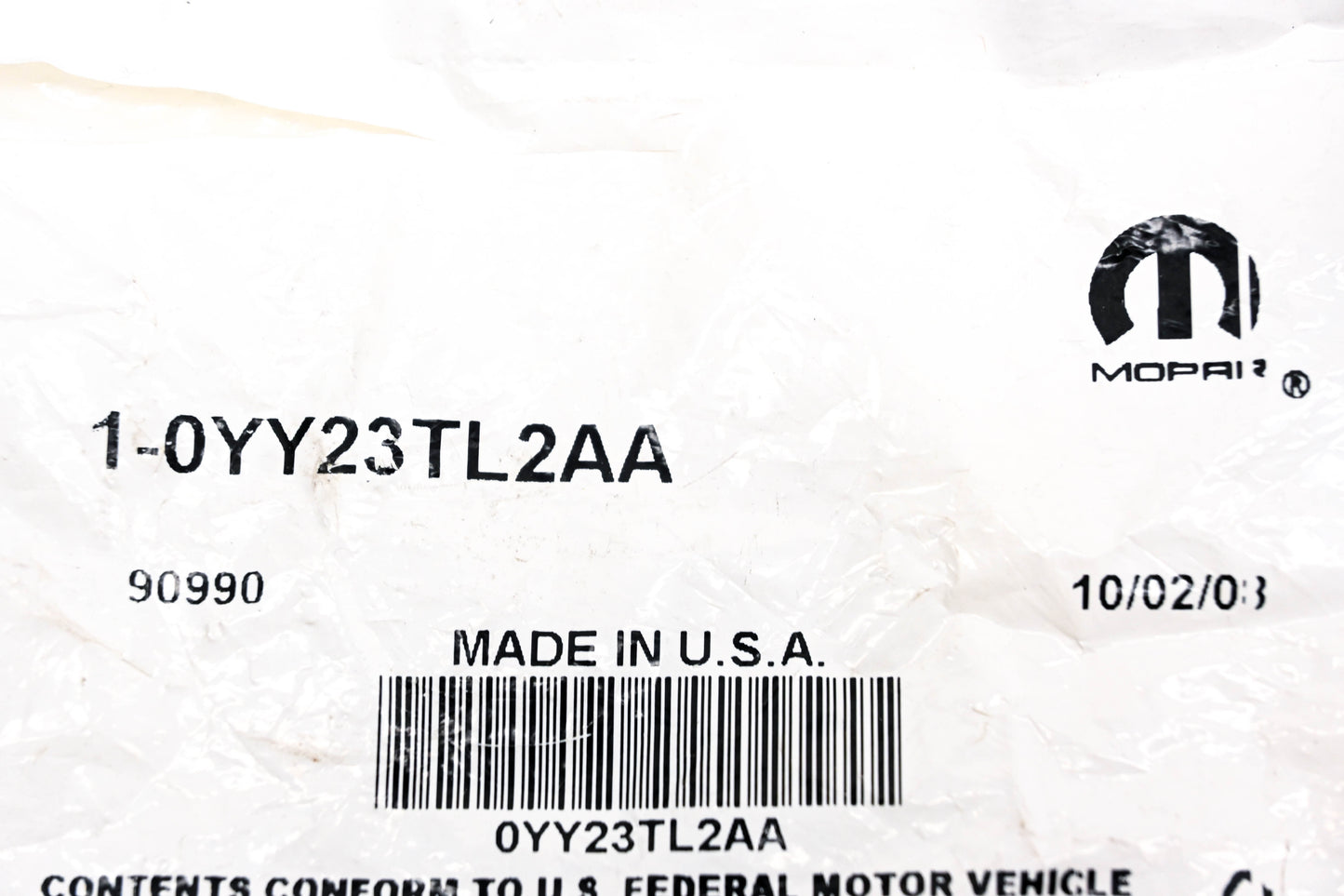 Mopar 0YY23TL2AA, YY23TL2AA Sun Visor Clip NOS