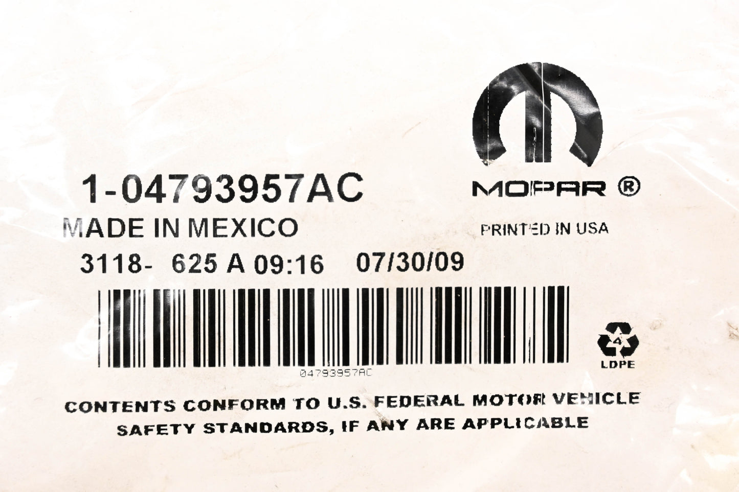 Mopar 04793957AC, 4793957AC Battery Wiring Harness NOS