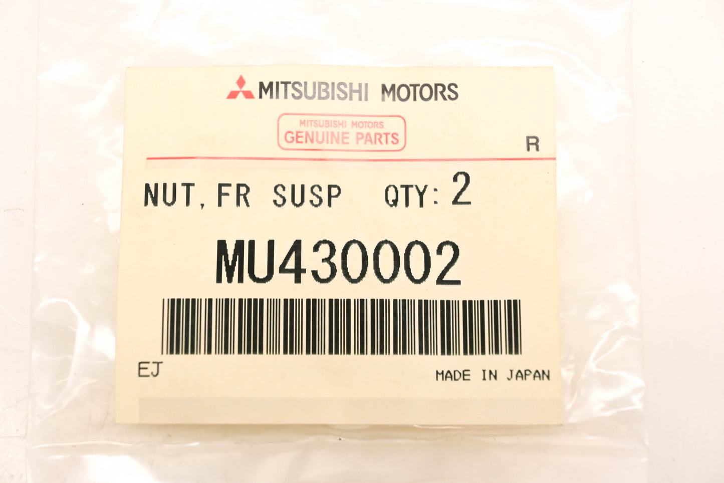 Mitsubishi MU430002 Front Suspension Nuts Qty 2 NOS