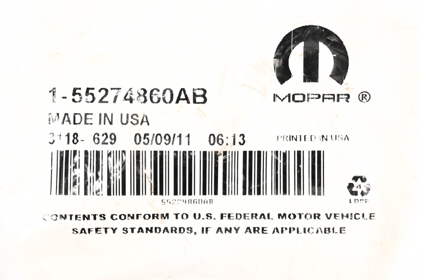 Mopar 55274860AB Laramie SLT Emblem Decal NOS