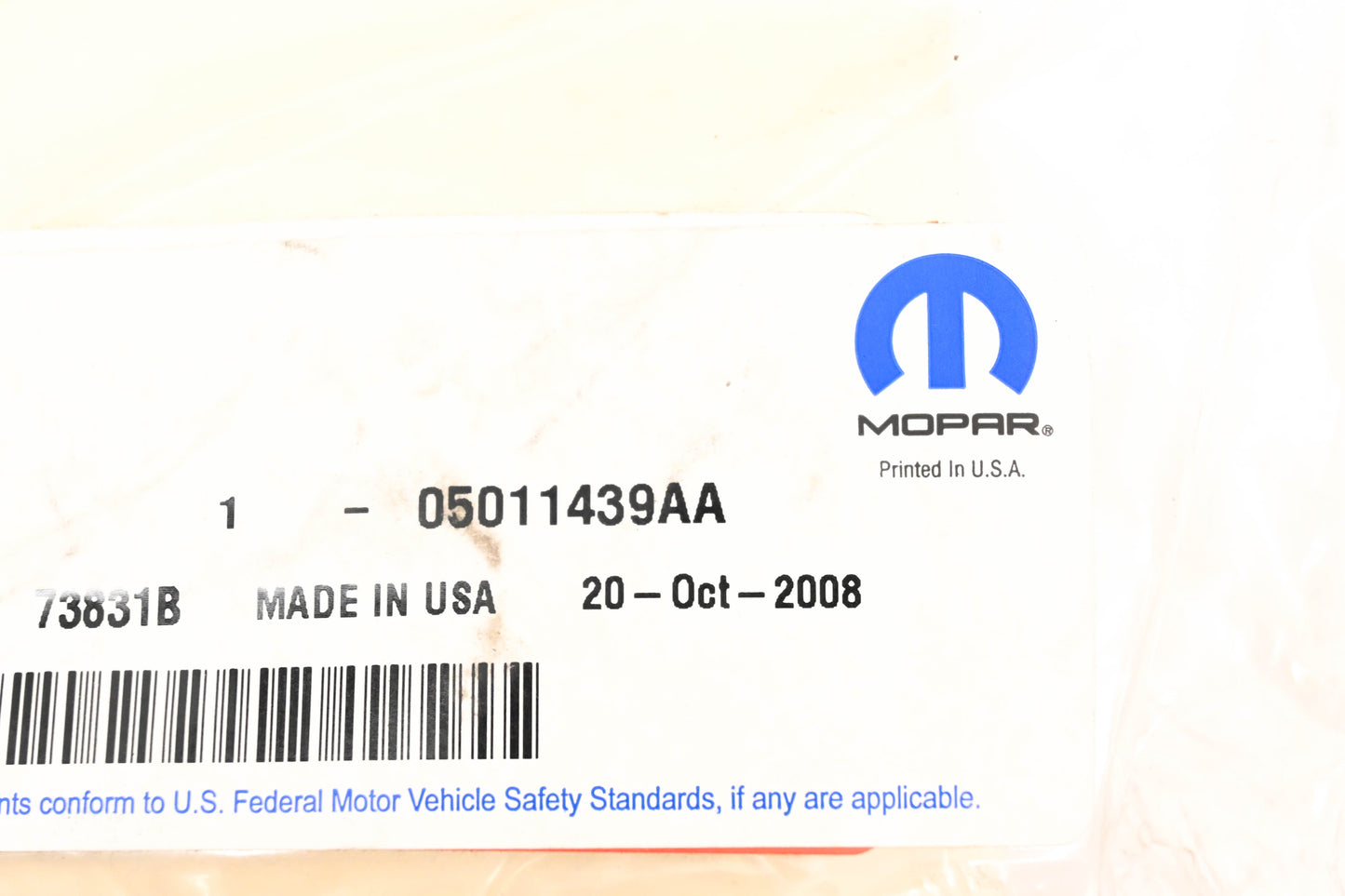 Mopar 05011439AA, 5011439AA Fuel Return Tube NOS