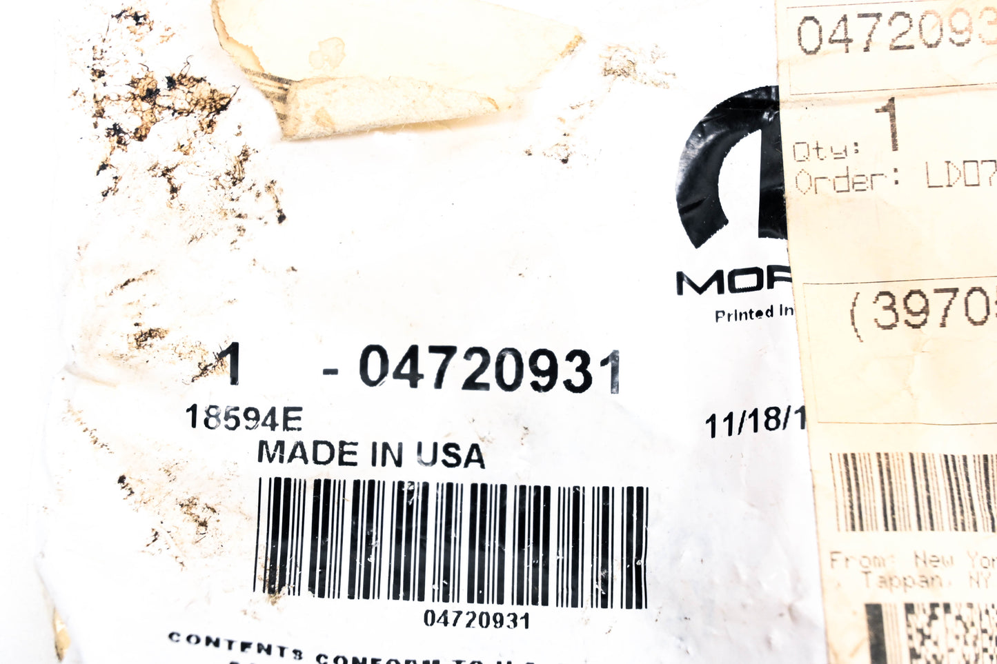Mopar 04720931 Lock Cylinder Kit NOS