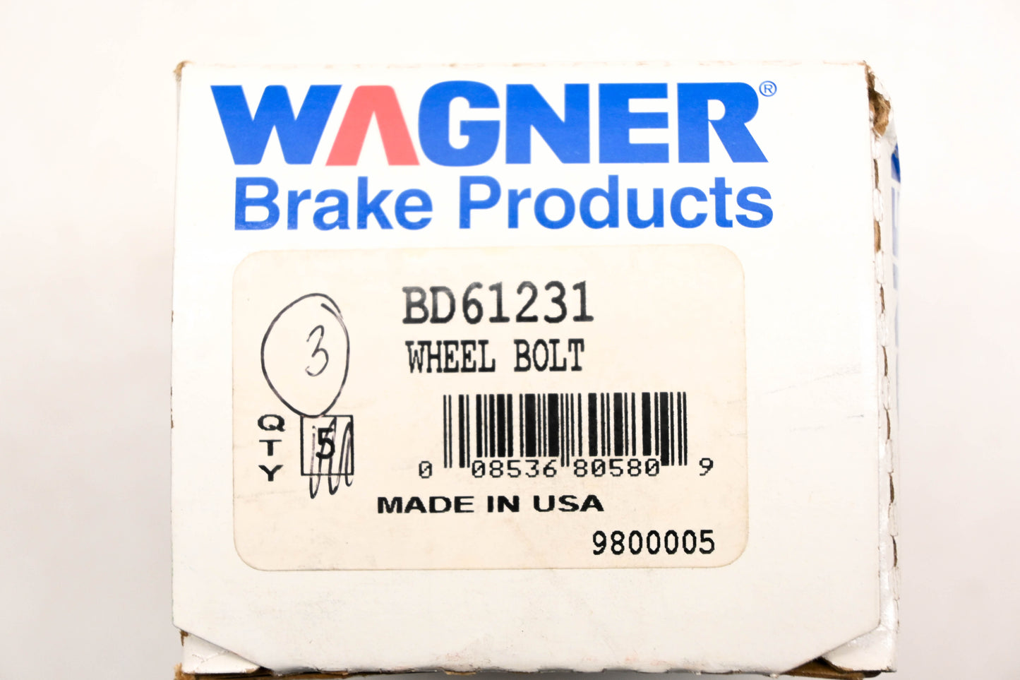 Wagner BD61231 Wheel Lug Studs 1/2-20 Qty 3 NOS