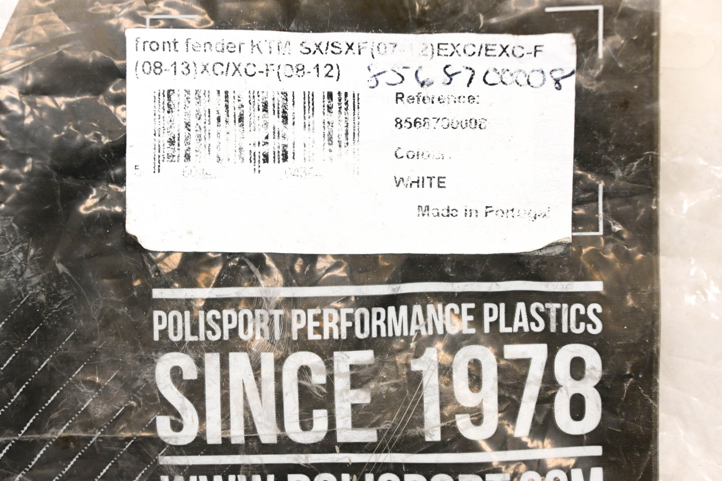 Polisport 8568700008 White Front Fender NOS
