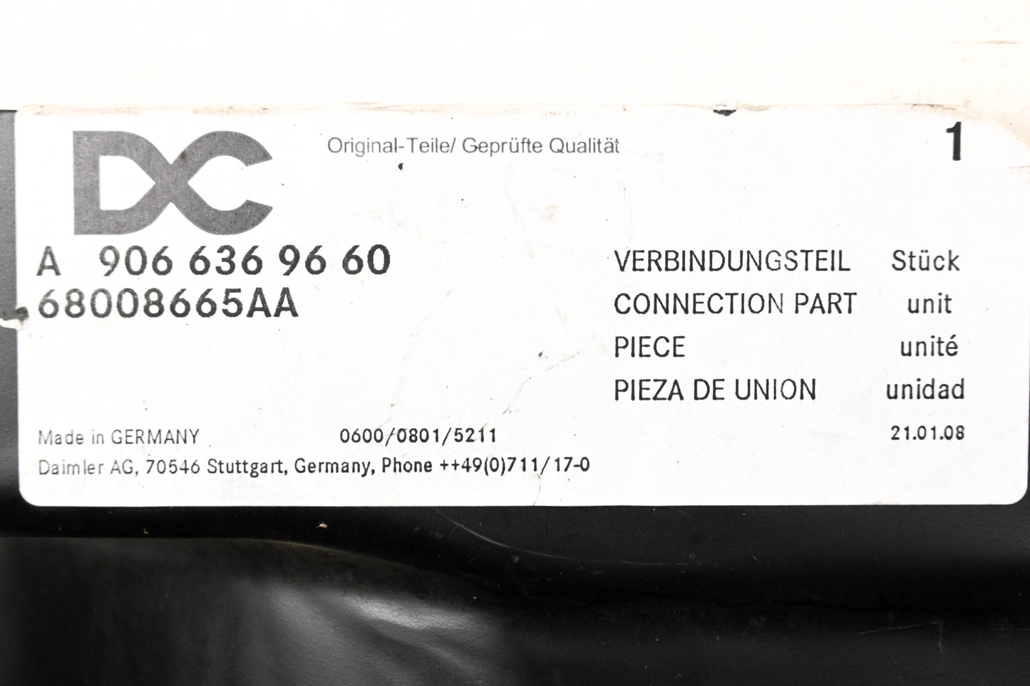 Mopar A9066369660, 68008665AA Joining Plate NOS