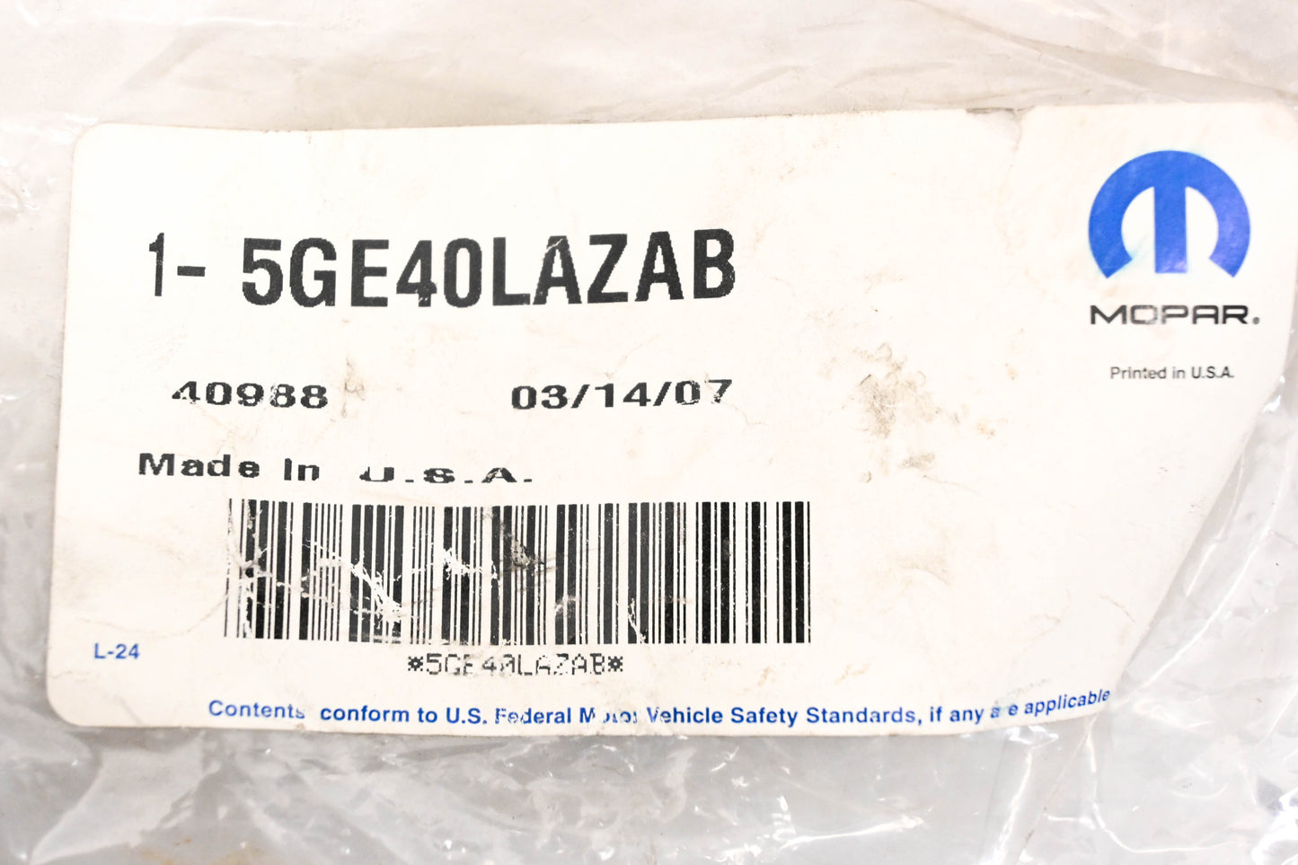 Mopar 5GE40LAZAB Steering Column Shroud Kit NOS