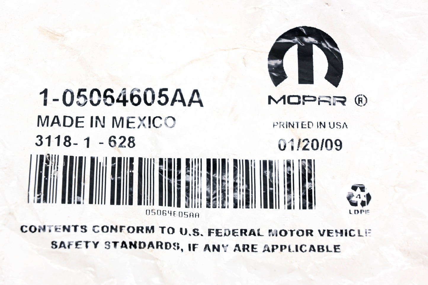Mopar 05064605AA, 5064605AA Antenna Base Assembly NOS