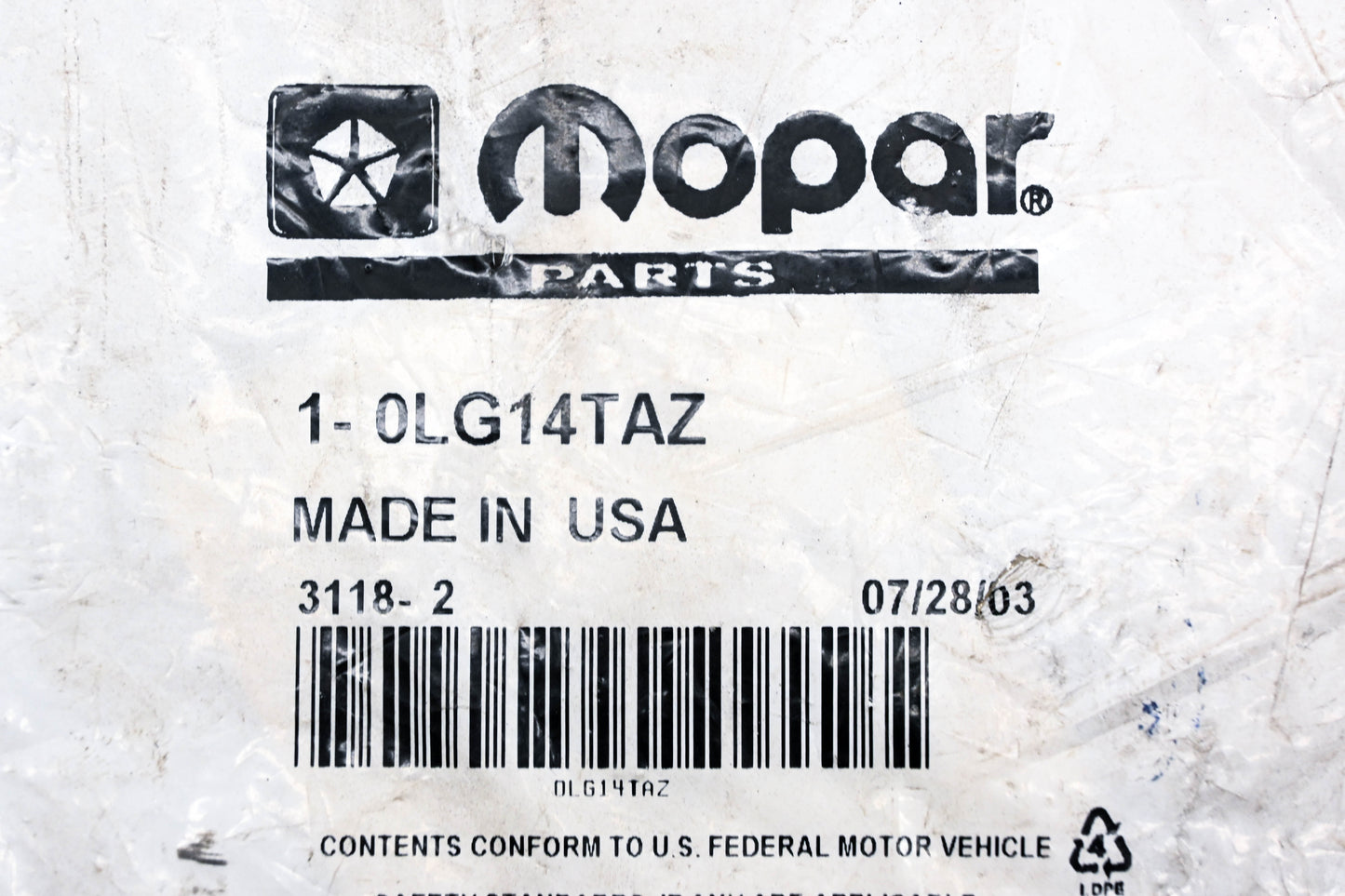 Mopar 0LG14TAZ, LG14TAZ Steering Column Shroud Kit NOS