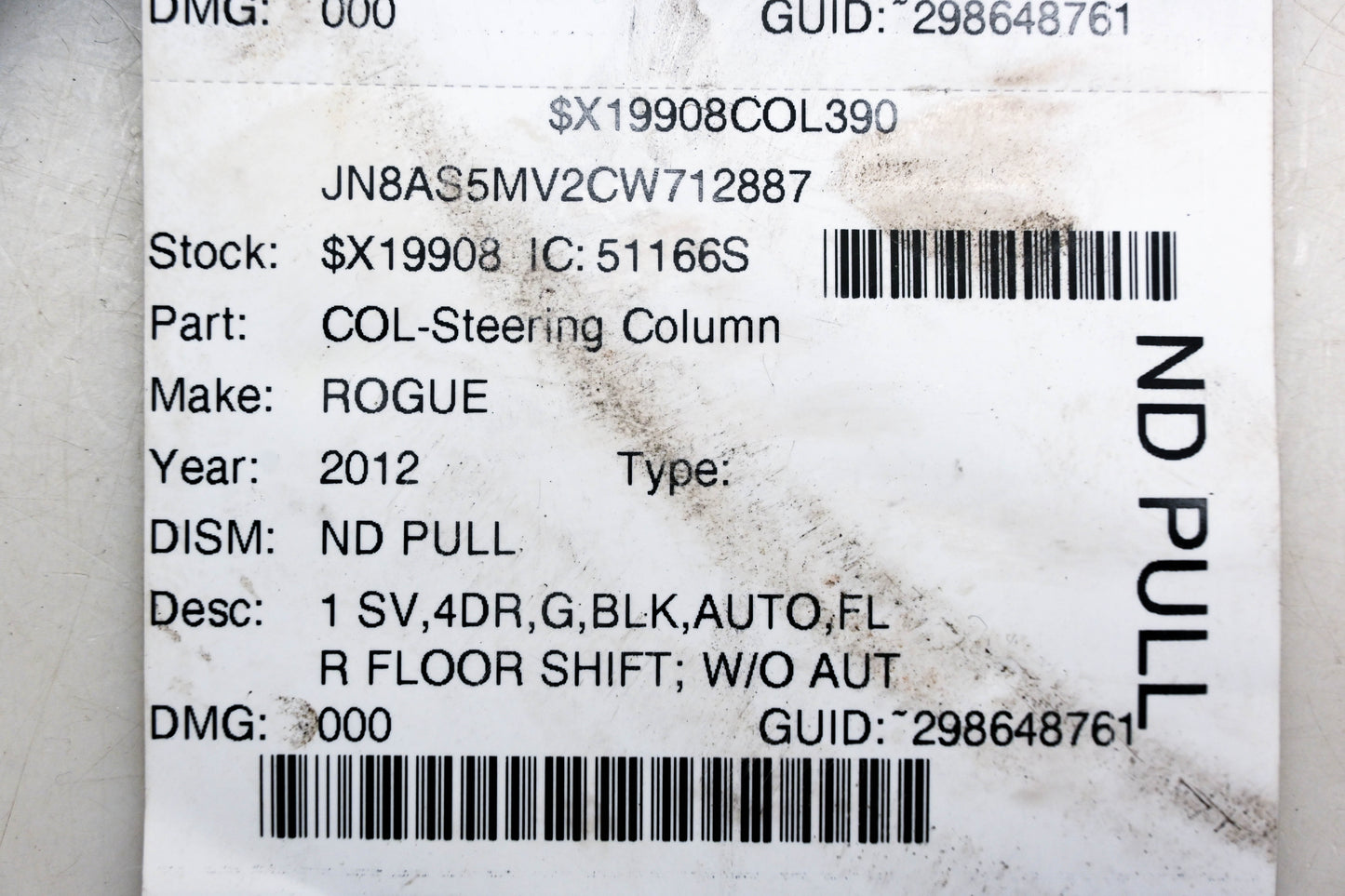 Keystone 48430-JM000 Nissan Rogue 2012 Steering Wheel NOS