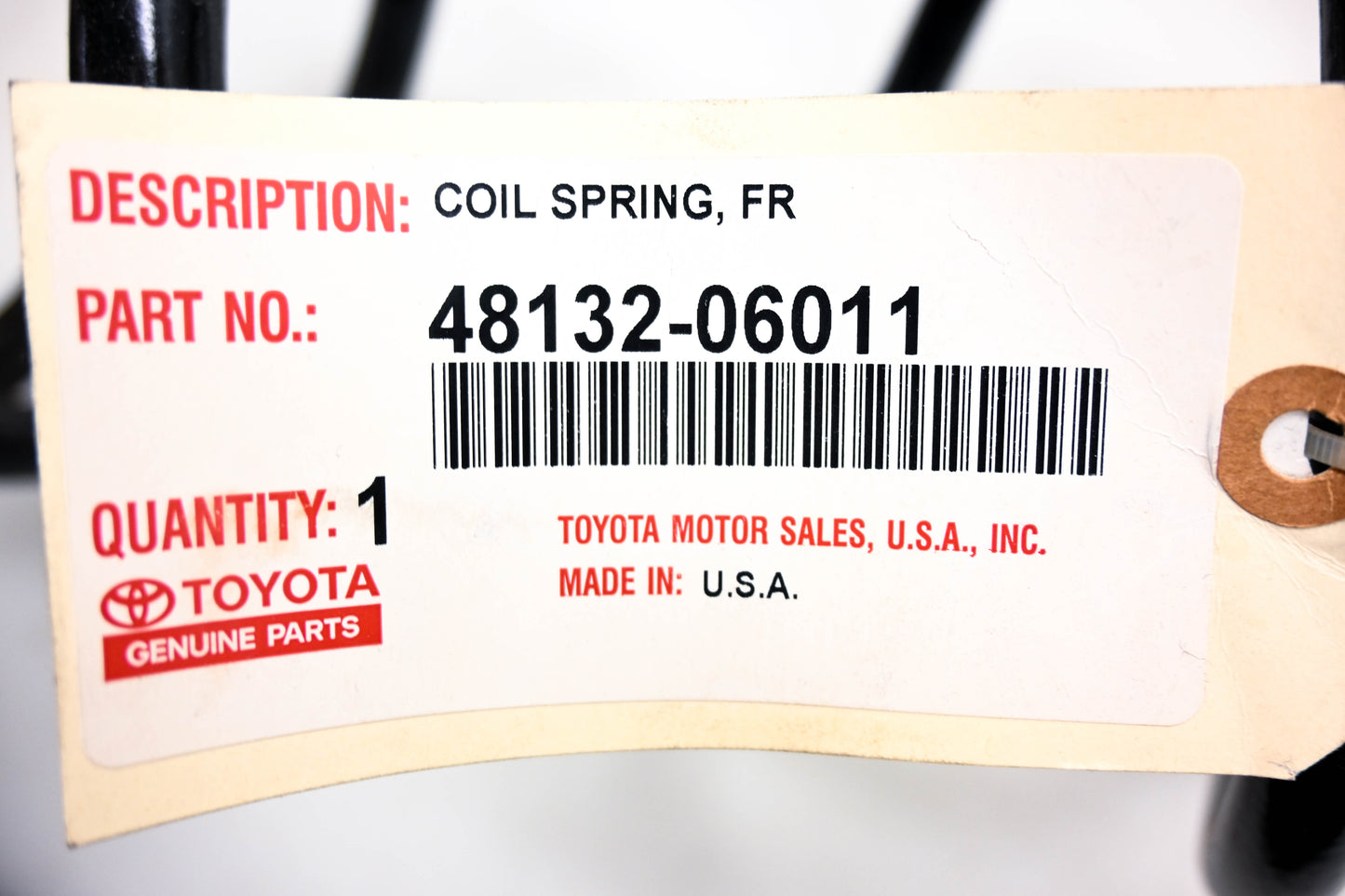 New OEM Toyota 48132-06011 Coil Spring NOS