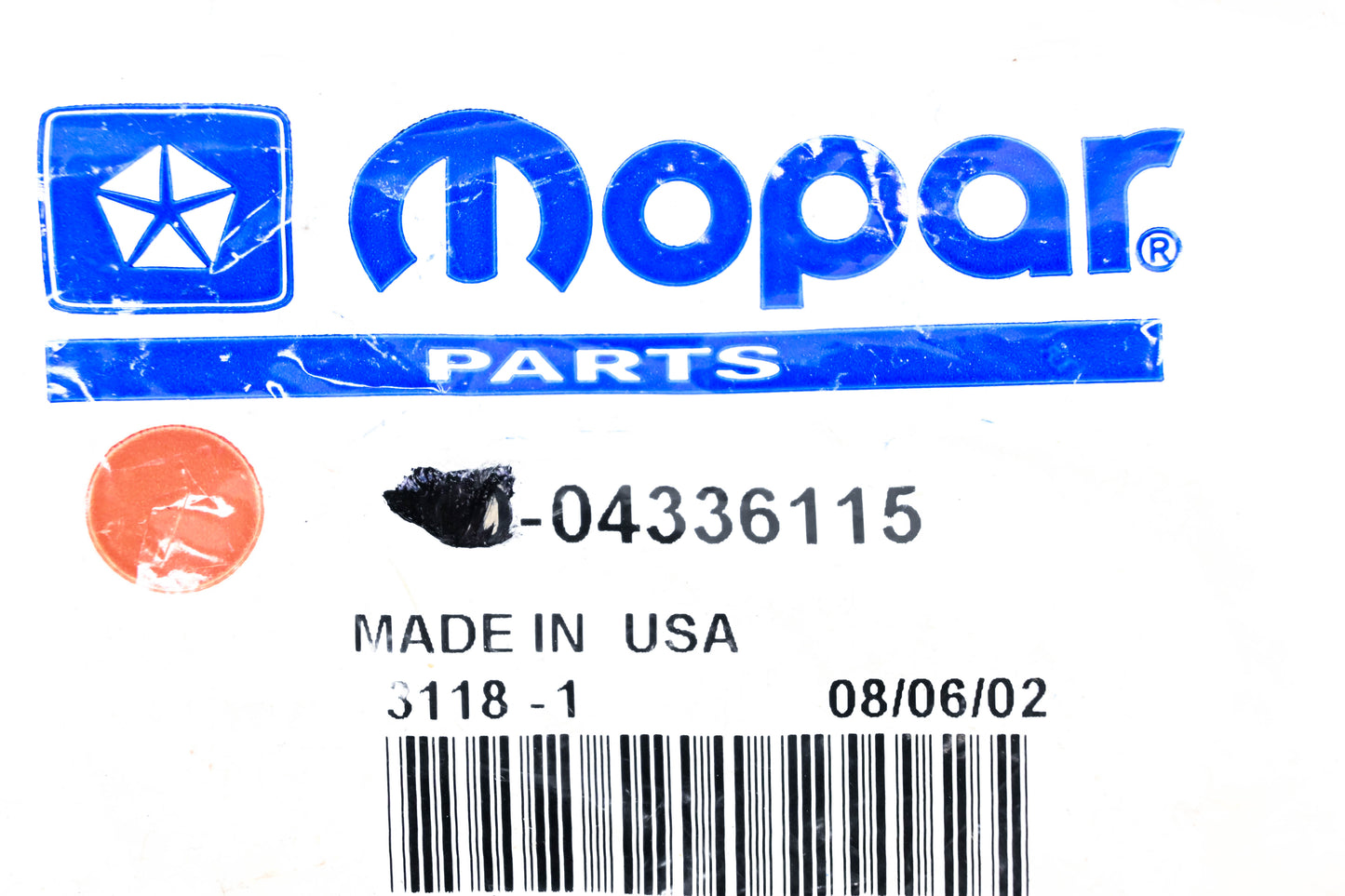 Mopar 04336115, 4336115 Door Hinge Bushing NOS