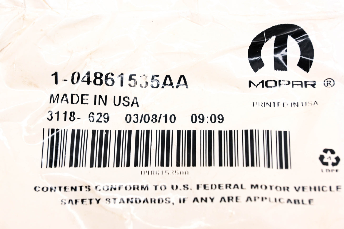 Mopar 04861535AA, 4861535AA EGR Tube Flange Gasket NOS