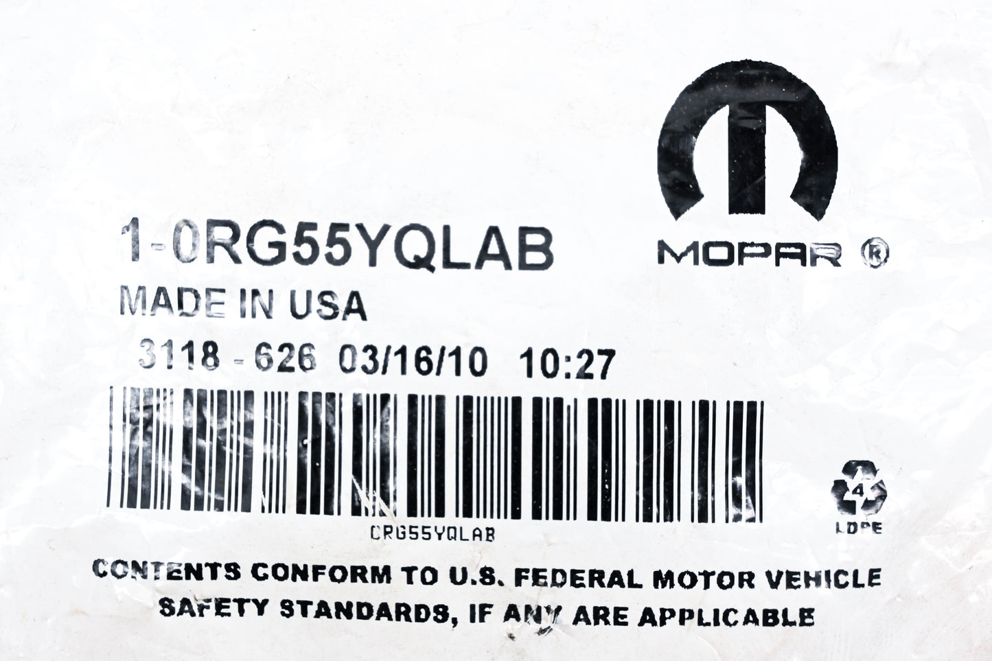 Mopar 0RG55YQLAB, RG55YQLAB Steering Column Shroud Kit NOS