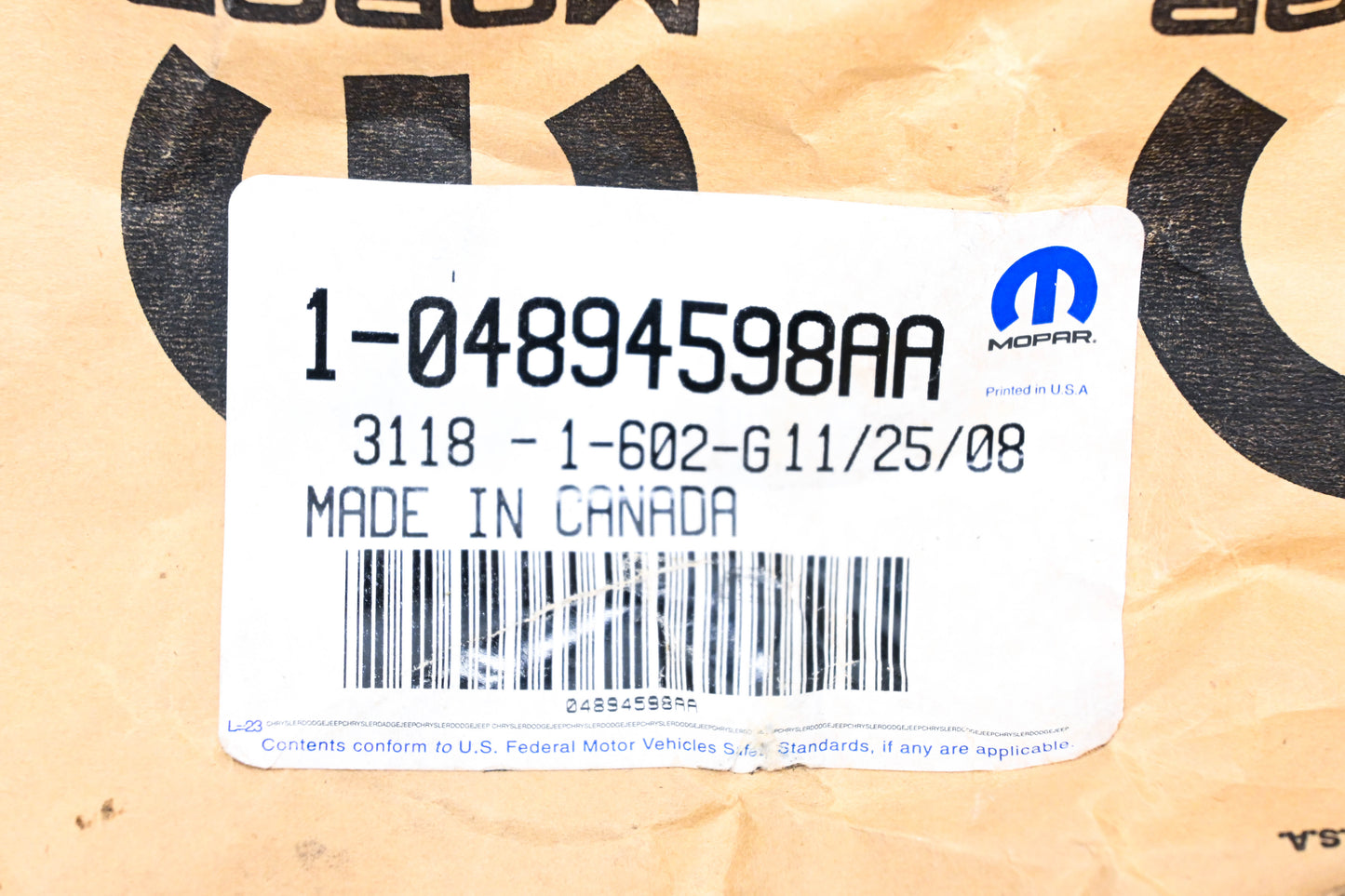 Mopar 04894598AA, 4894598AA Right Rear Window Pinch Sensor NOS