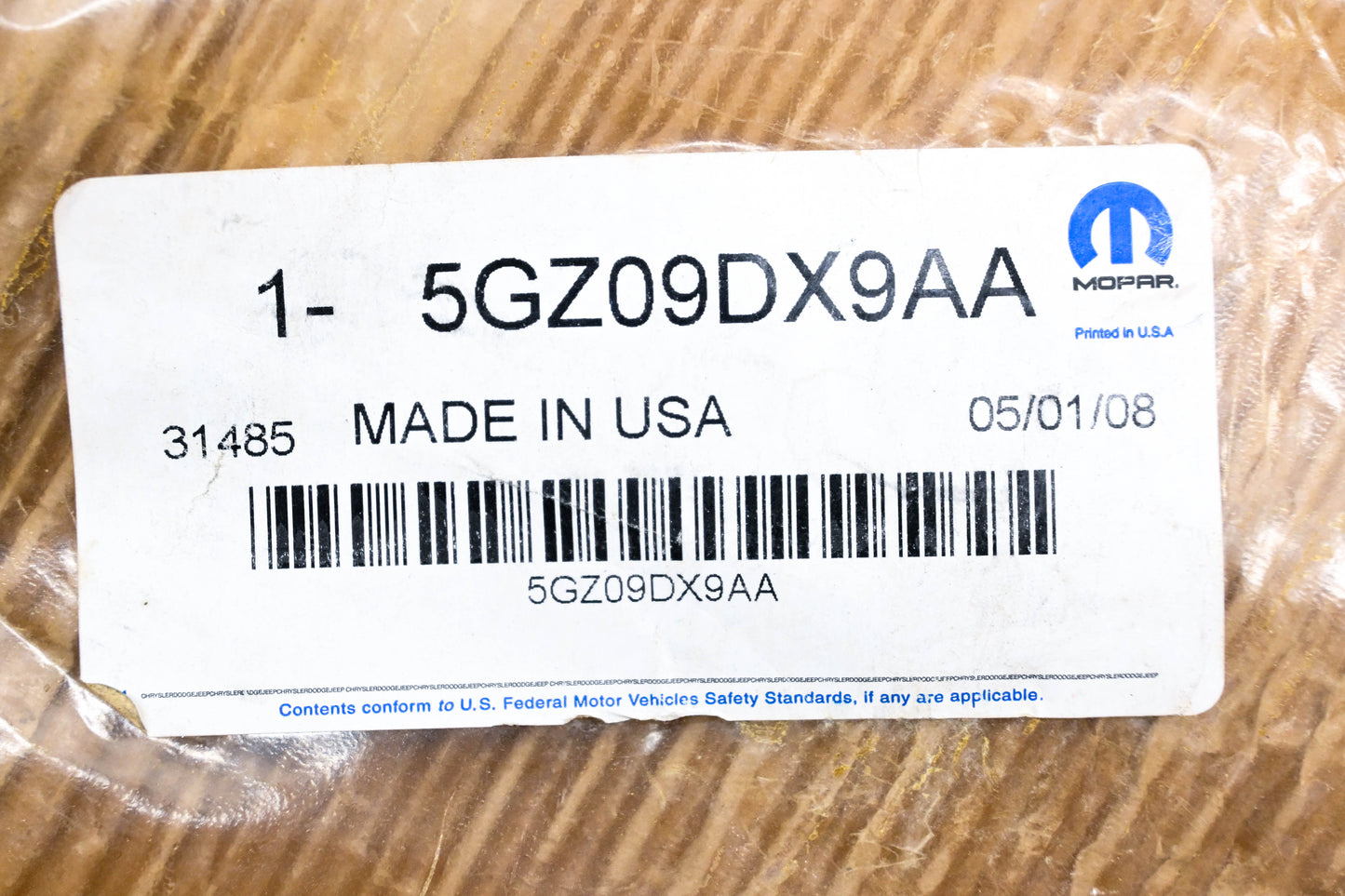 Mopar 5GZ09DX9AA Seat track Cover NOS