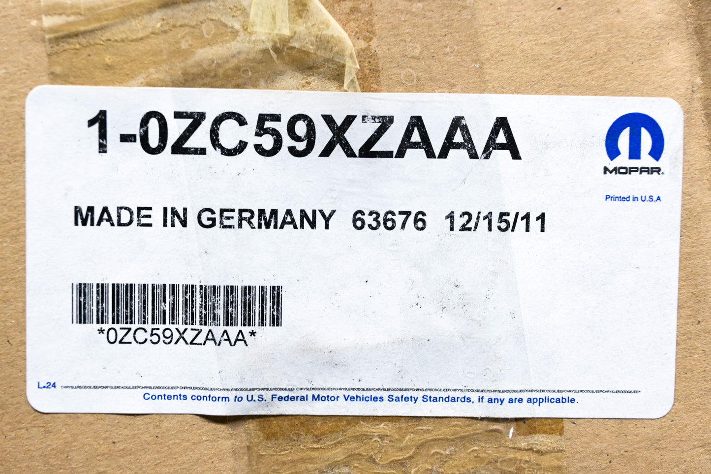 Mopar 0ZC59XZAAA, ZC59XZAAA Console Cup Holder NOS