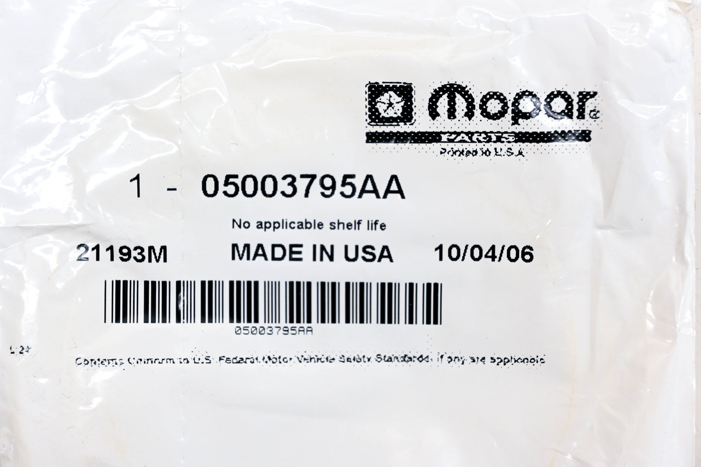 Mopar 05003795AA, 5003795AA Brake Caliper Seal Kit NOS