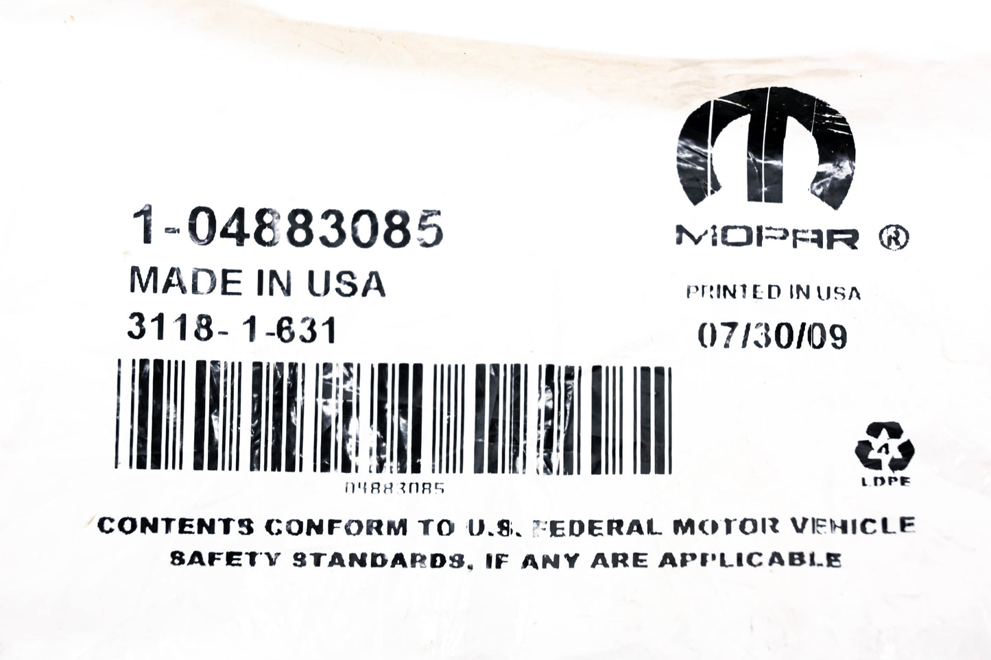 Mopar 04883085, 4883085 Side Gear Thrust Washer Kit NOS