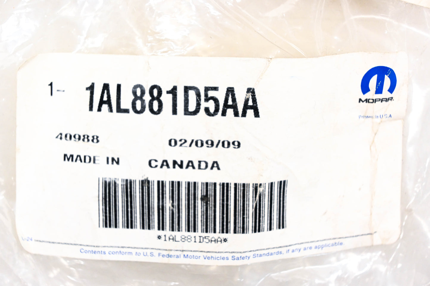 Mopar 1AL881D5AA, C5CS-41284-M2 Lower Seat Shield NOS