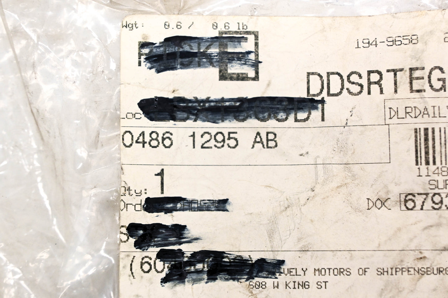 Mopar 04861295AB, 4861295AB Engine Mount Support NOS