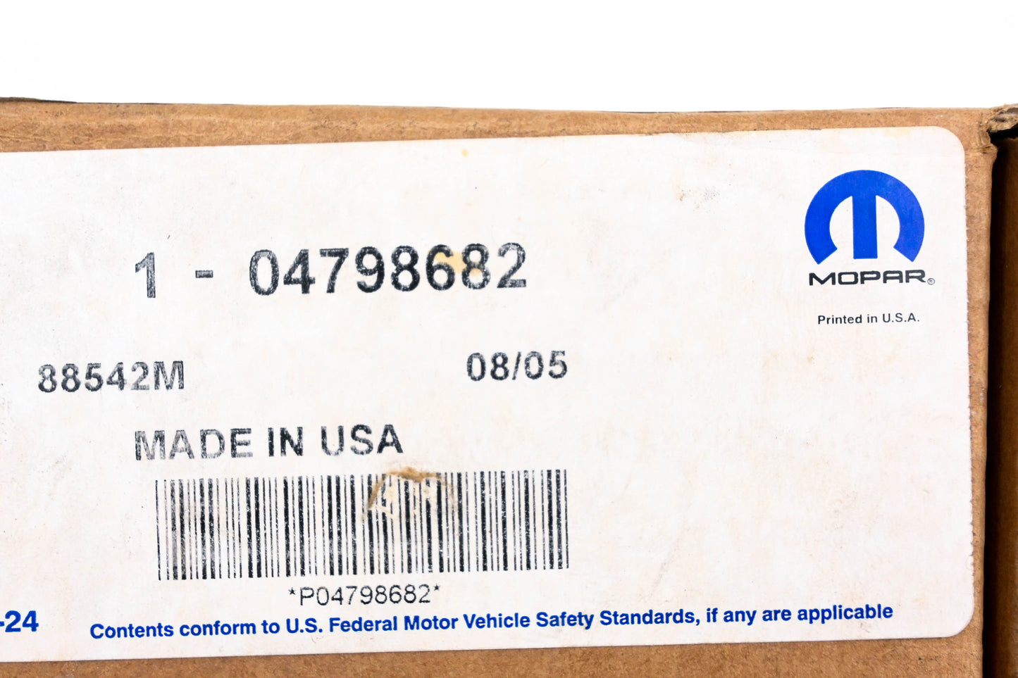 Mopar 04798682, 4798682 AC Rear Expansion Valve NOS