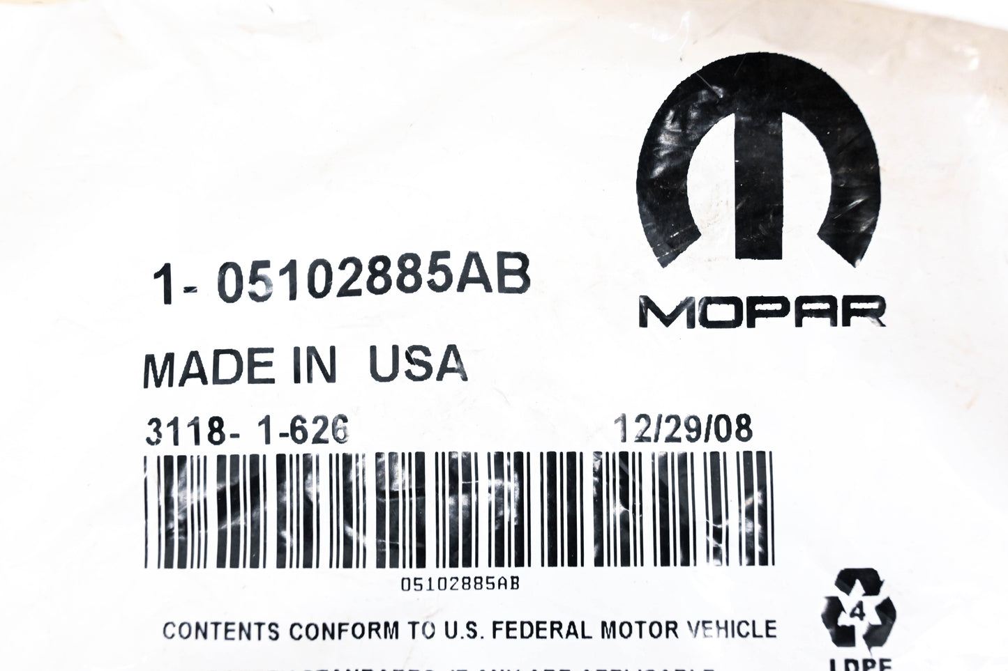 Mopar 05102885AB, 5102885AB Left Headlamp Welt NOS