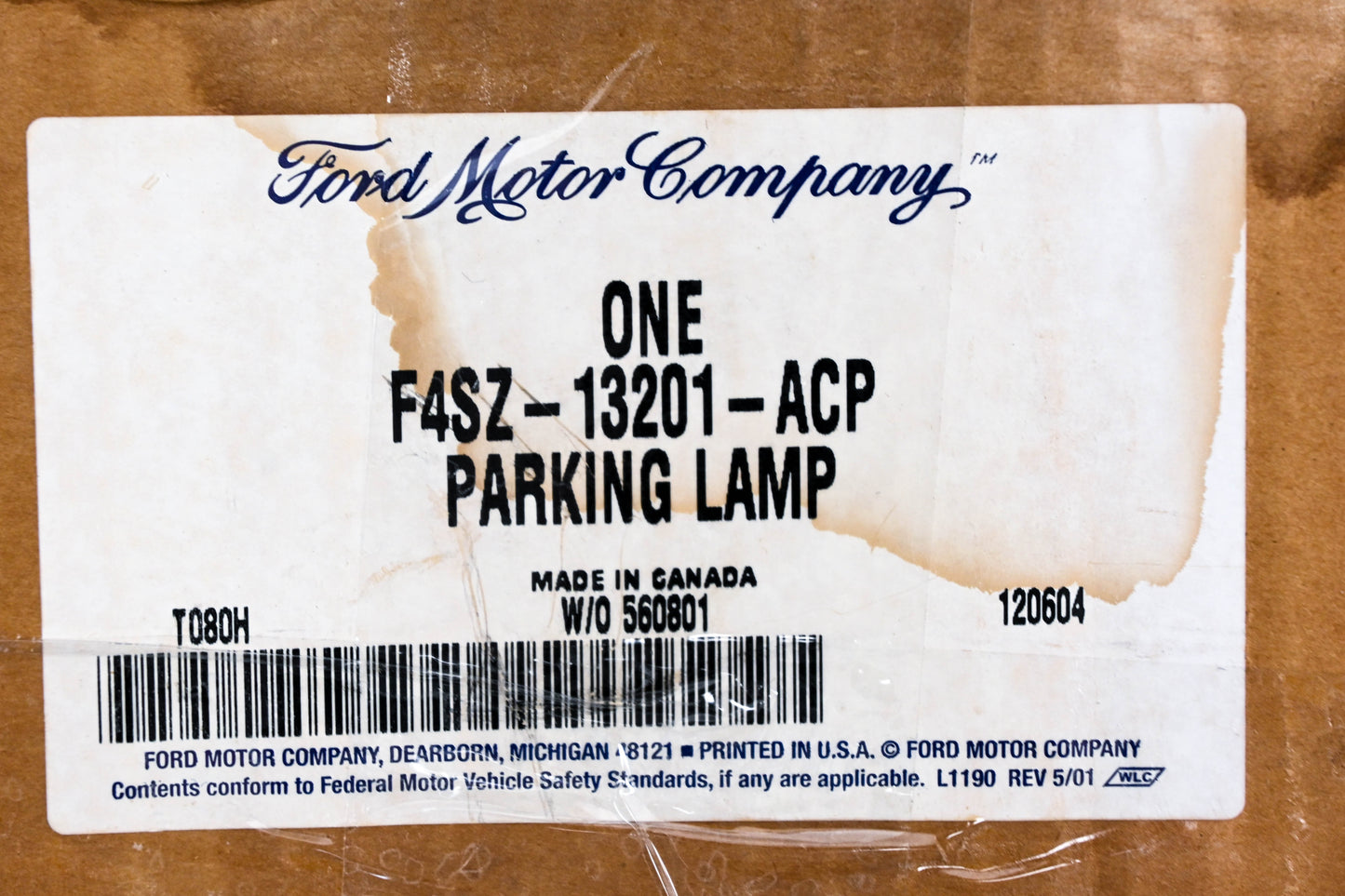 New OEM Ford F4SZ-13201-ACP Parking Lamp Assembly NOS