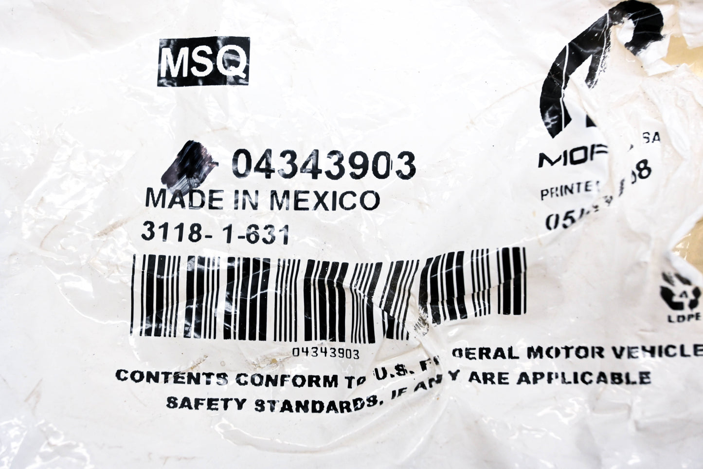 Mopar 4343903 Camshaft Plug NOS