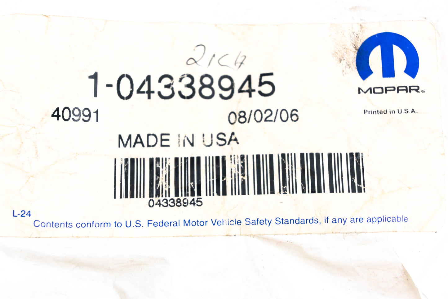 Mopar 04338945, 4338945 Bushing NOS