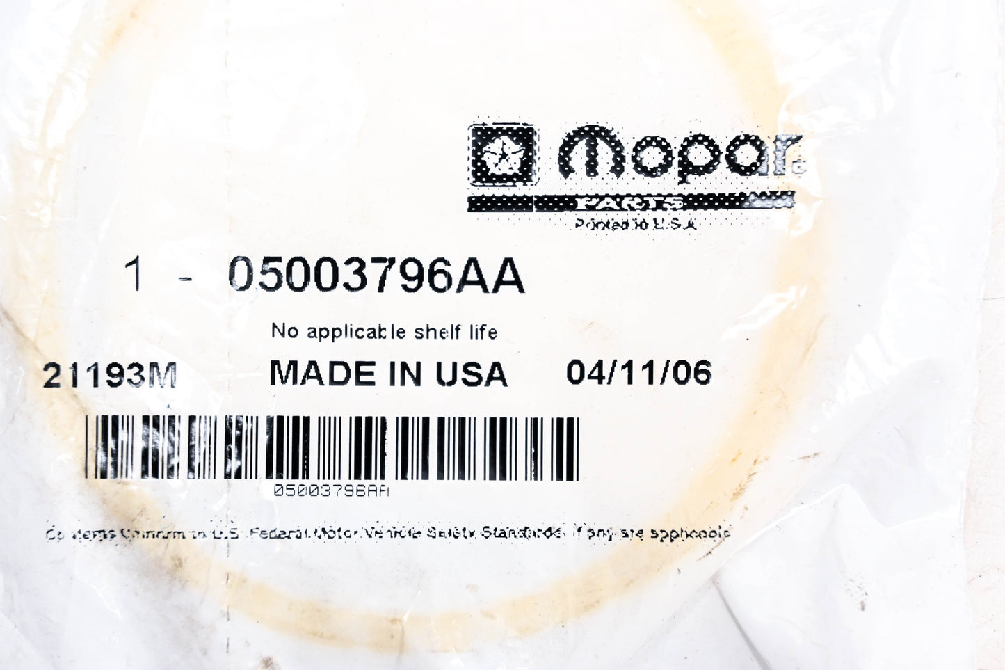 Mopar 05003796AA, 5003796AA Caliper Seal NOS