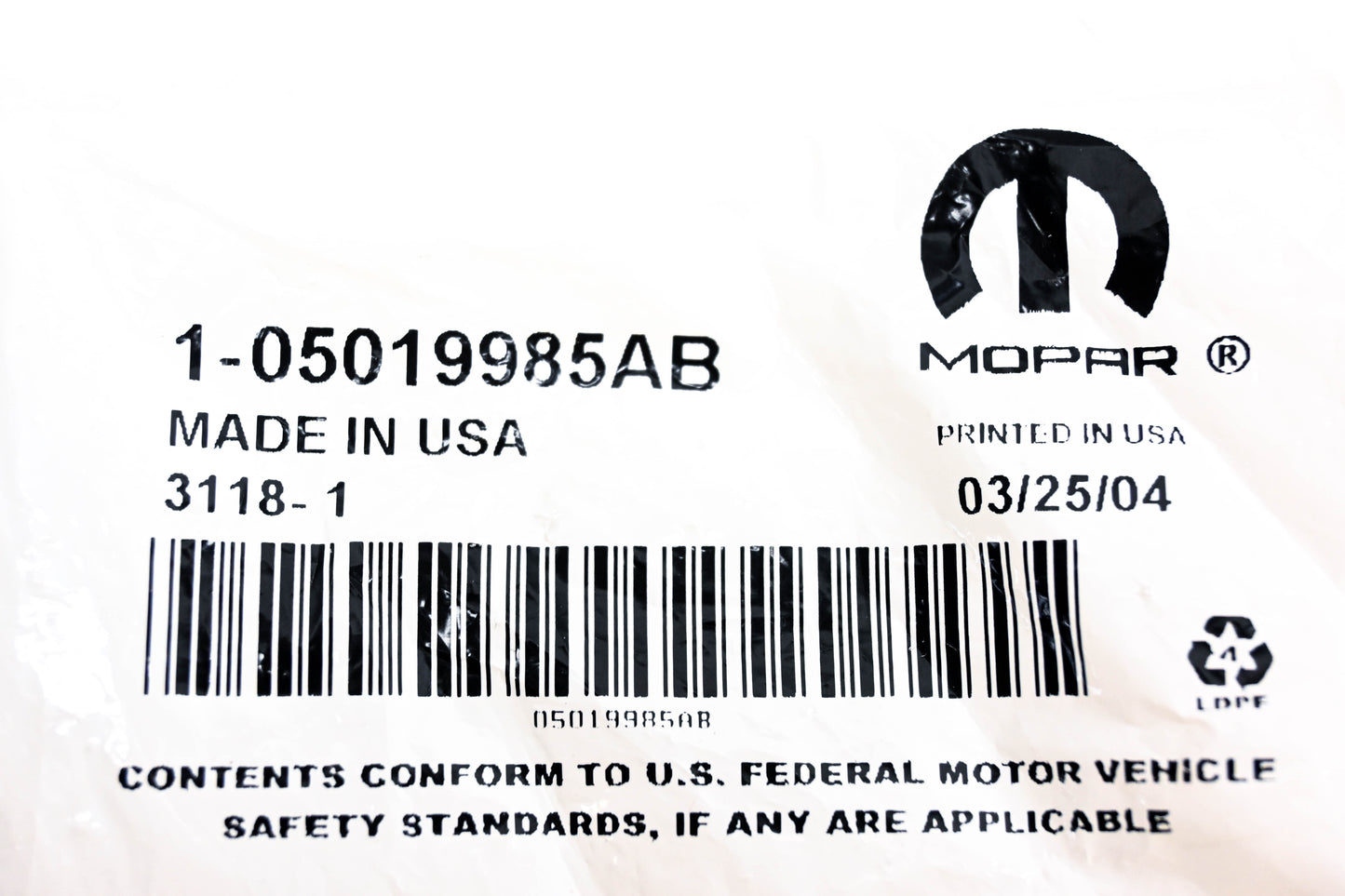 Mopar 05019985AB, 5019985AB Brake Pad Retainer Clip Kit NOS