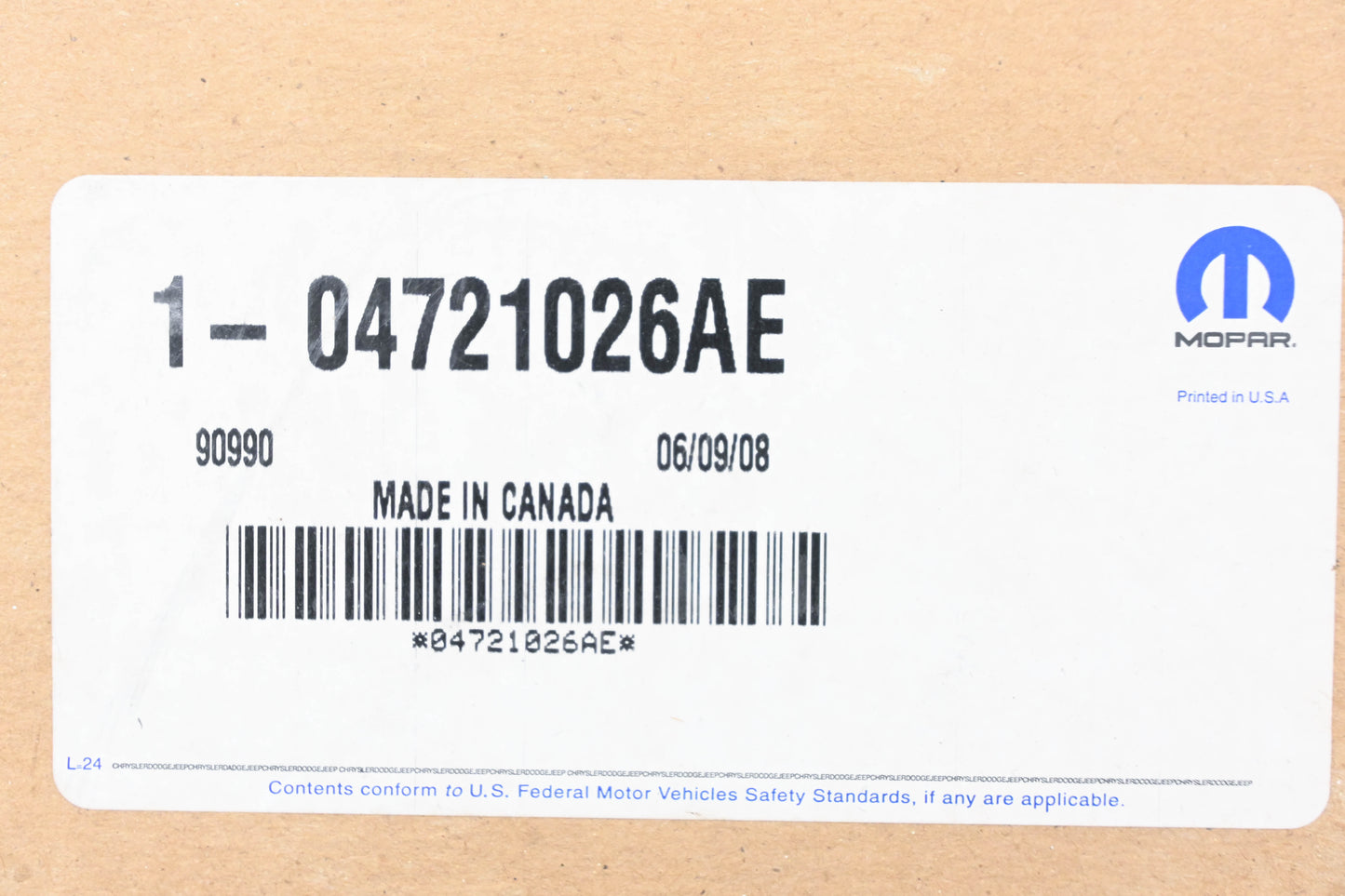 Mopar 04721026AE, 4721026AE Parking Brake Cable NOS